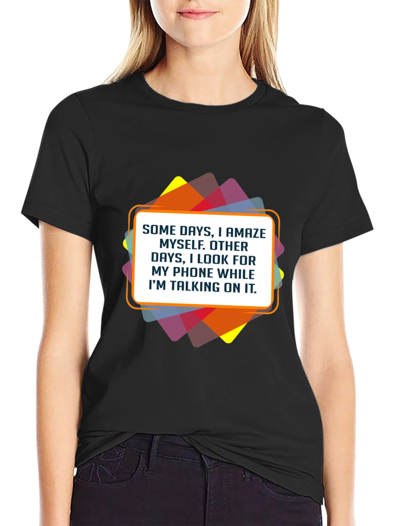 Humorous Statement Graphic Tee - Phone