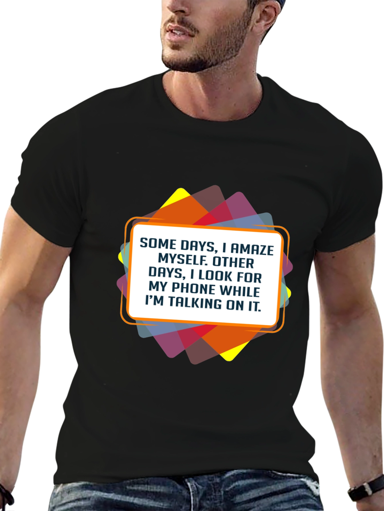 Humorous Statement Graphic Tee - Phone