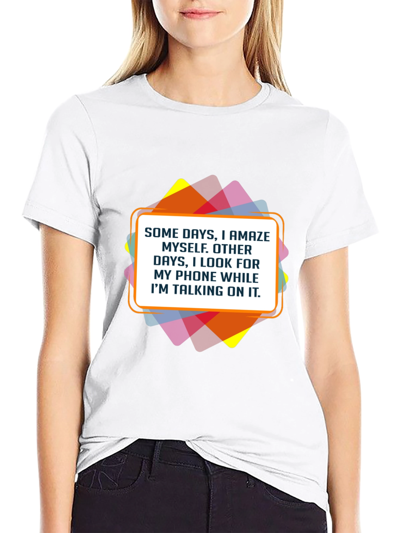 Humorous Statement Graphic Tee - Phone