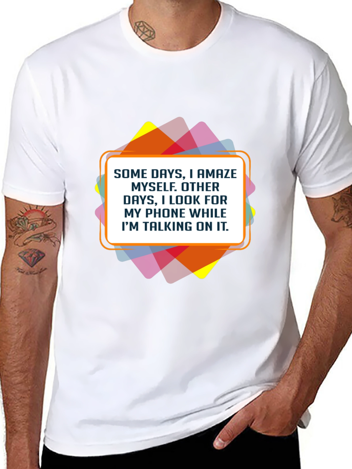 Humorous Statement Graphic Tee - Phone