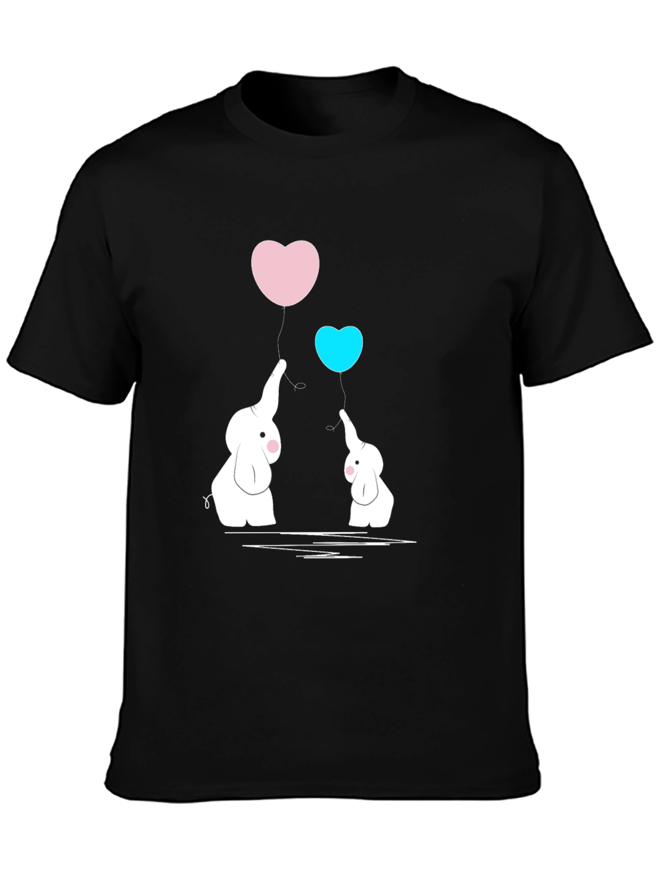 Elephant Heart Balloons Graphic Tee