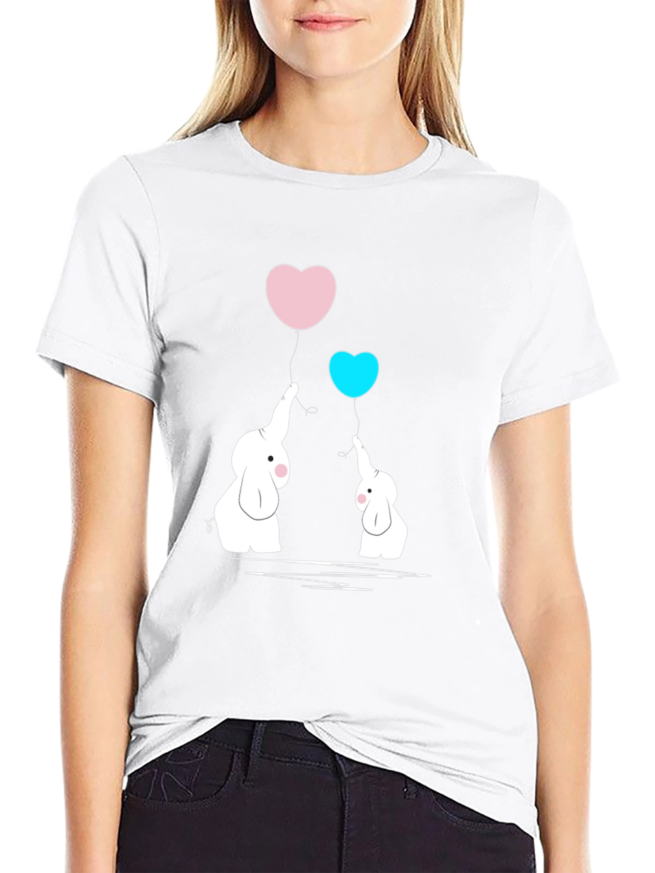 Elephant Heart Balloons Graphic Tee