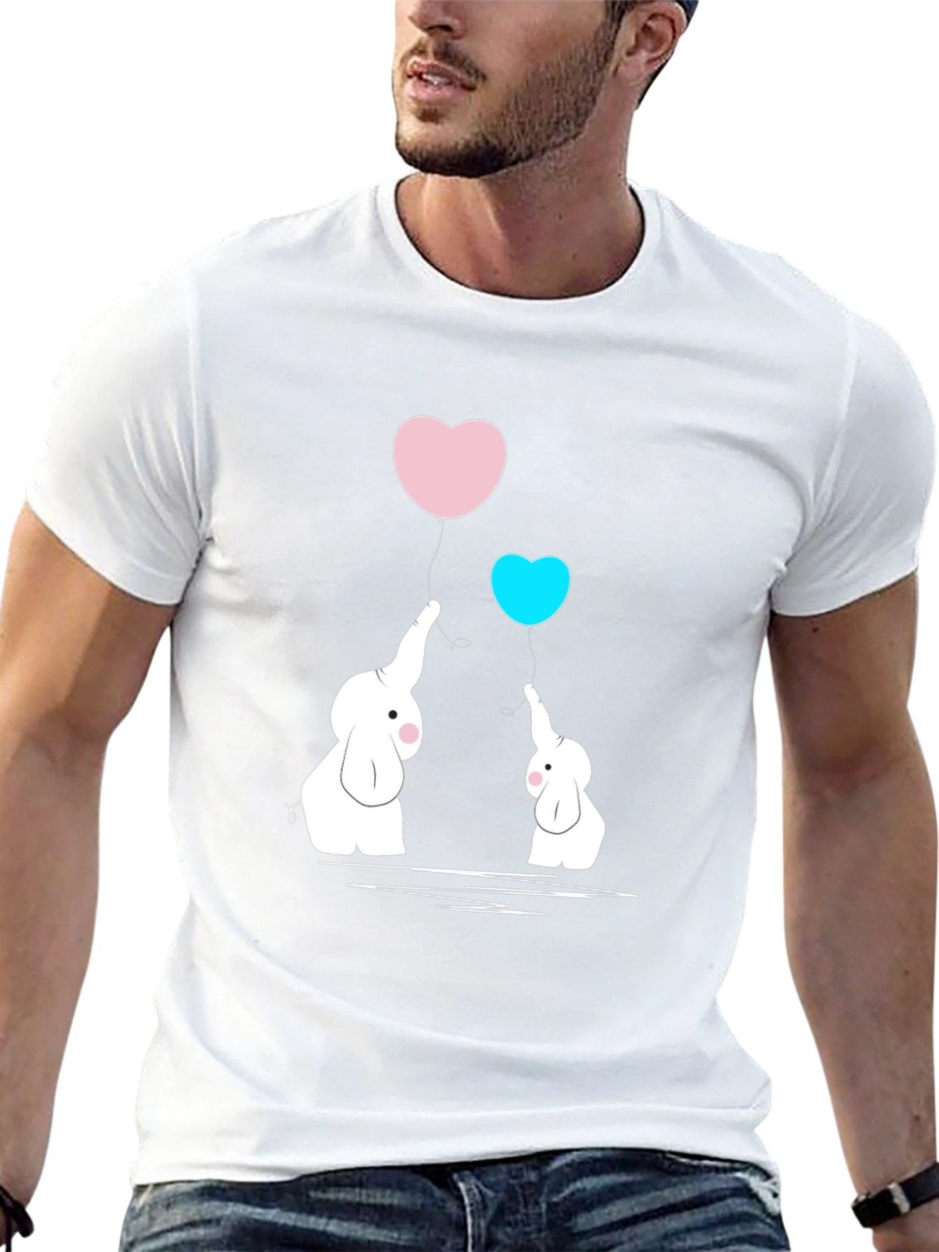 Elephant Heart Balloons Graphic Tee