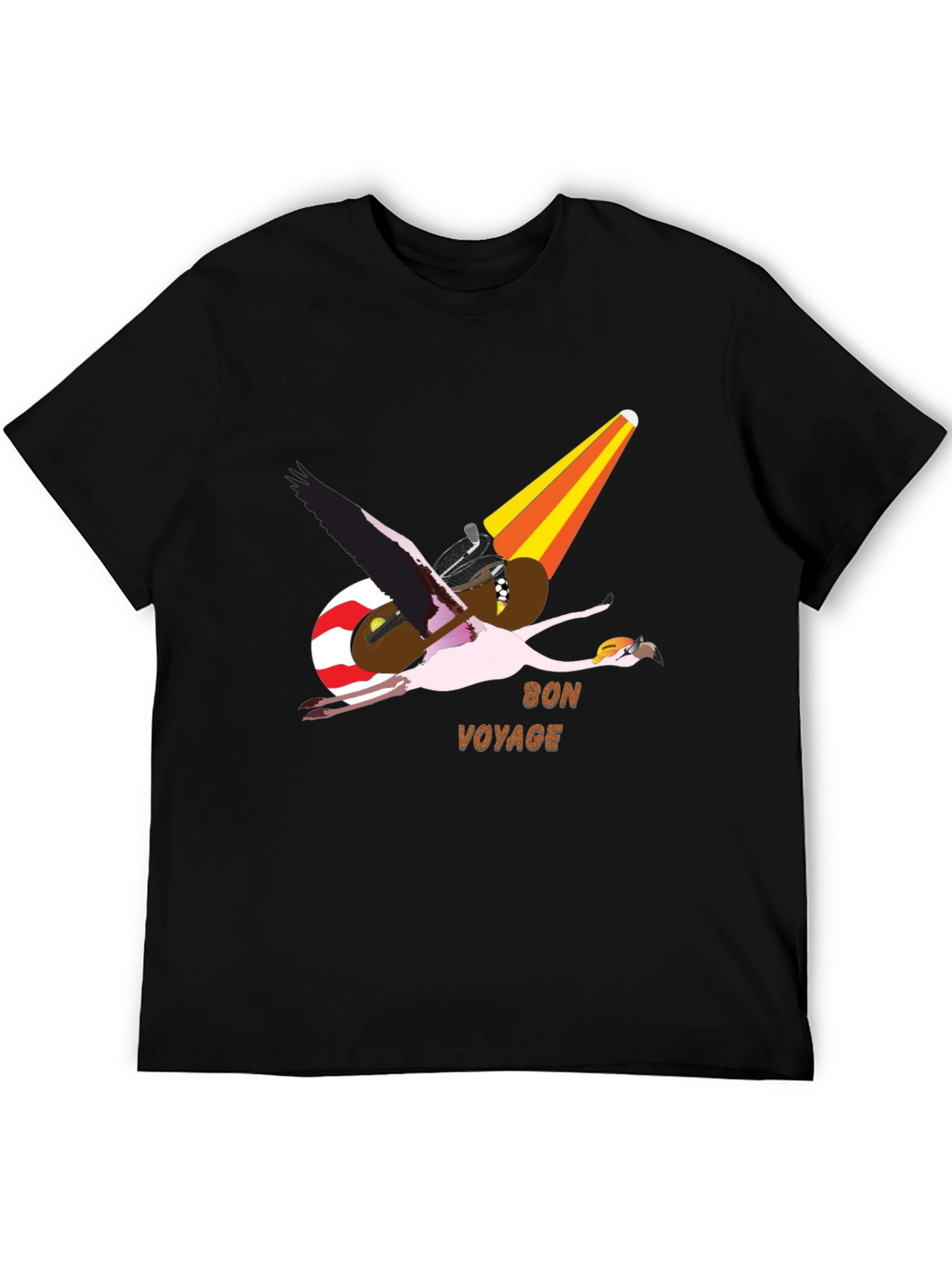 Flamingo Pilot Graphic Tee - Bon Voyage T-Shirt