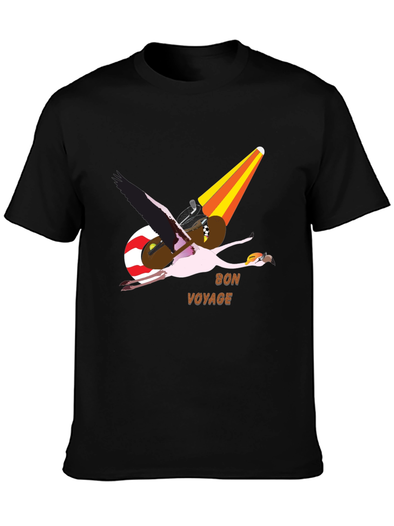Flamingo Pilot Graphic Tee - Bon Voyage T-Shirt
