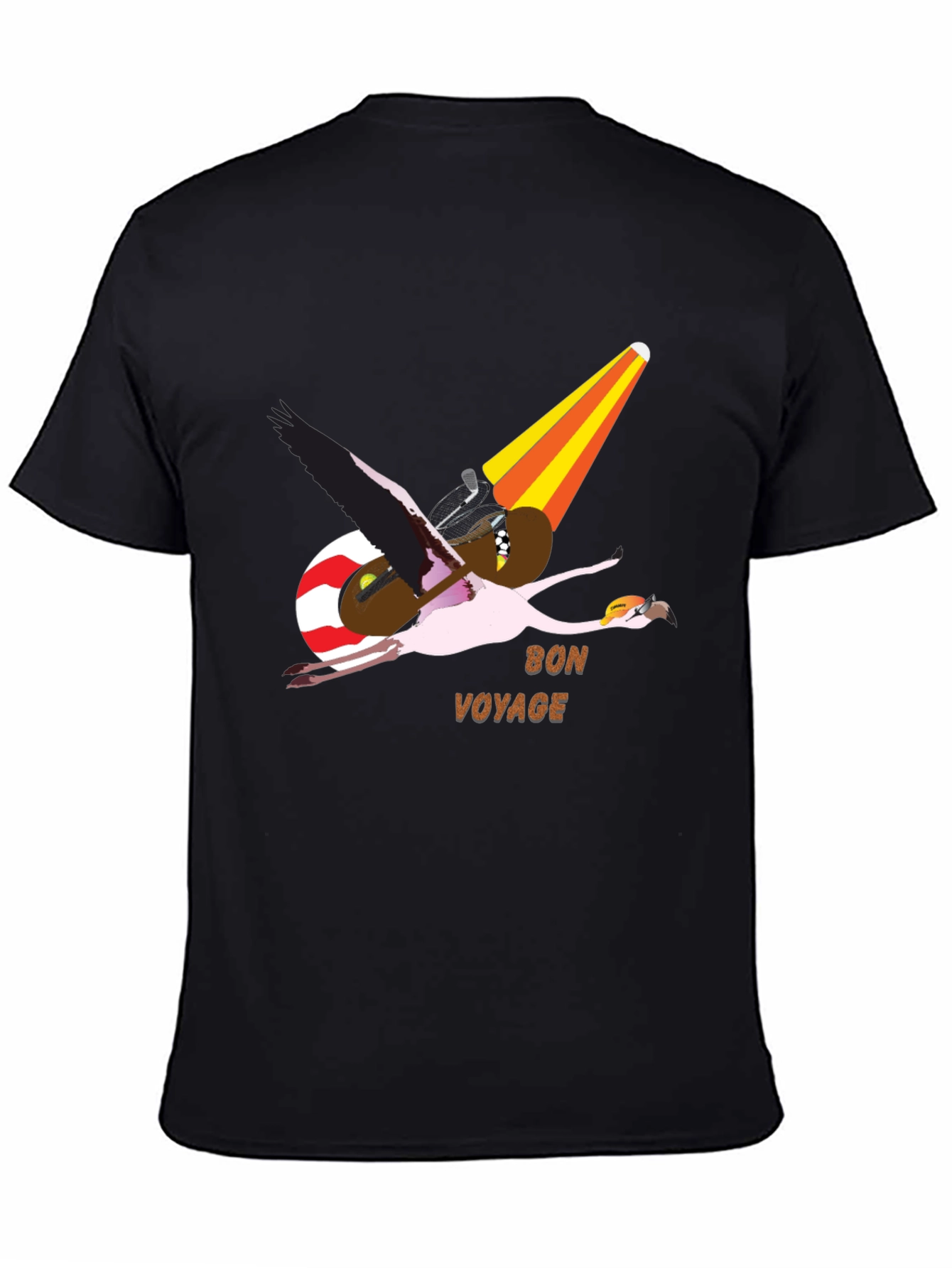 Flamingo Pilot Graphic Tee - Bon Voyage T-Shirt