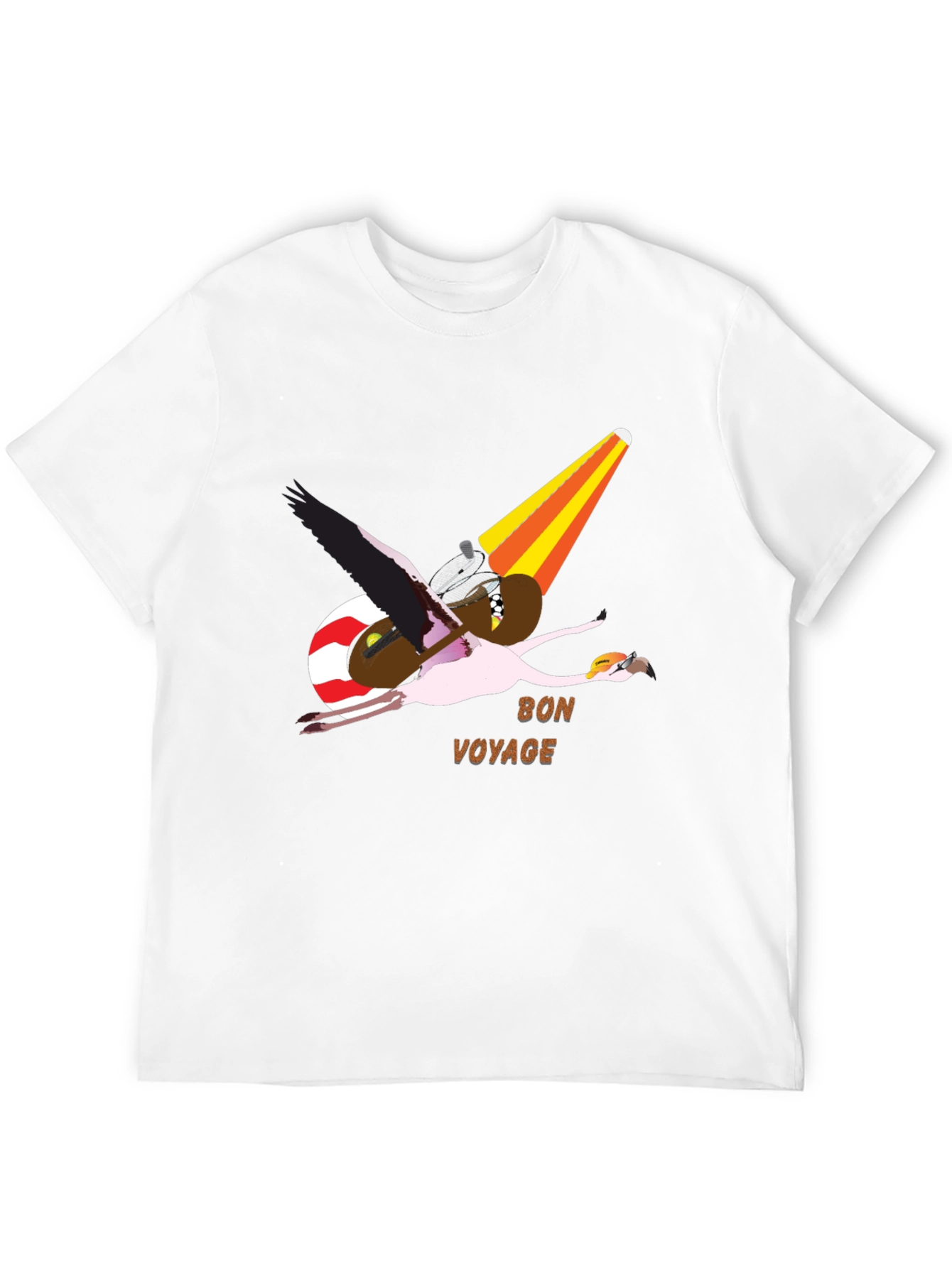 Flamingo Pilot Graphic Tee - Bon Voyage T-Shirt