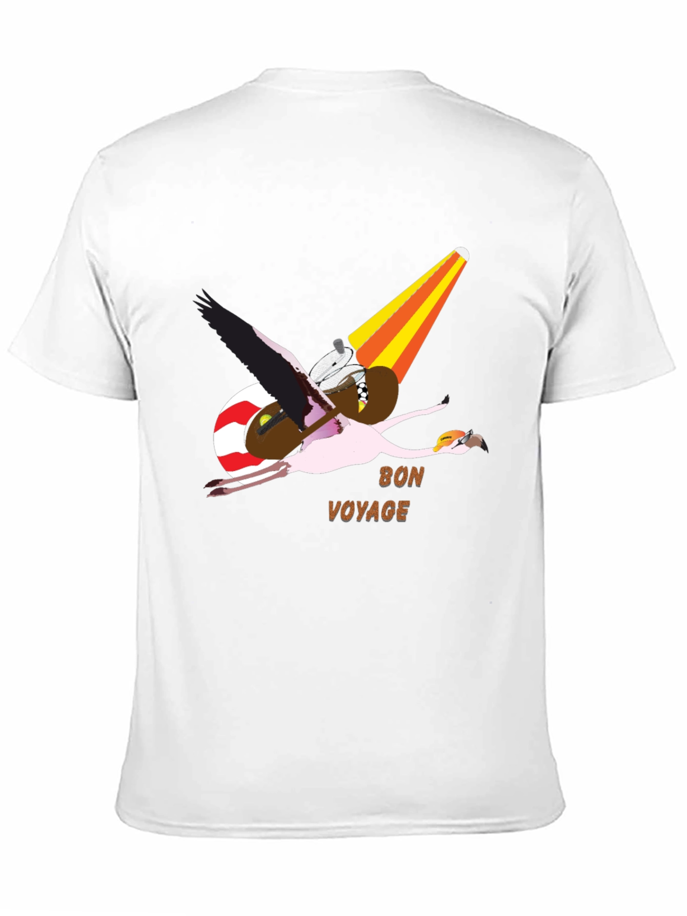 Flamingo Pilot Graphic Tee - Bon Voyage T-Shirt