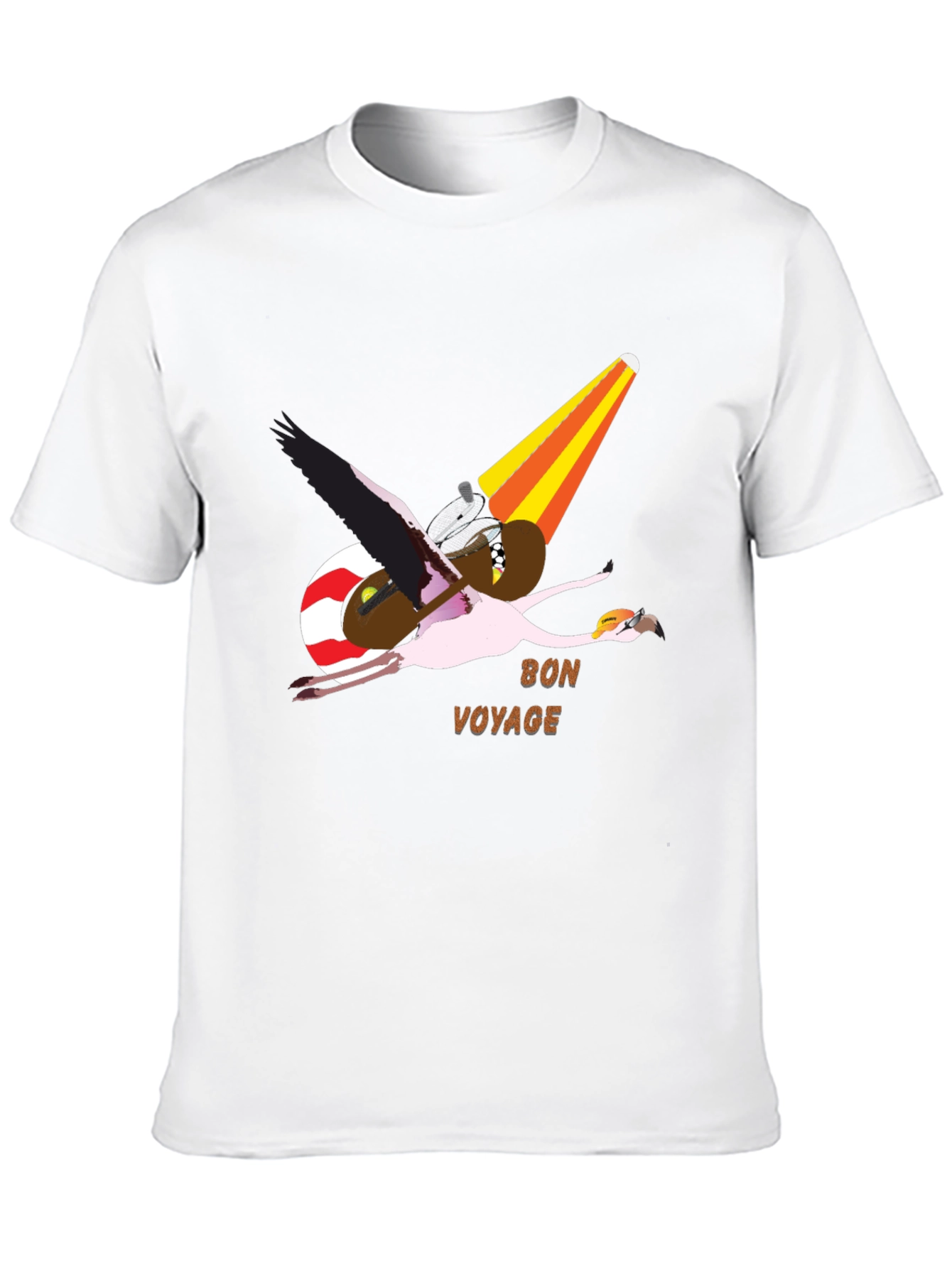 Flamingo Pilot Graphic Tee - Bon Voyage T-Shirt