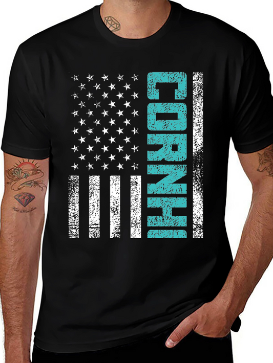 CORNHI Flag Graphic Tee - Patriotic Pride