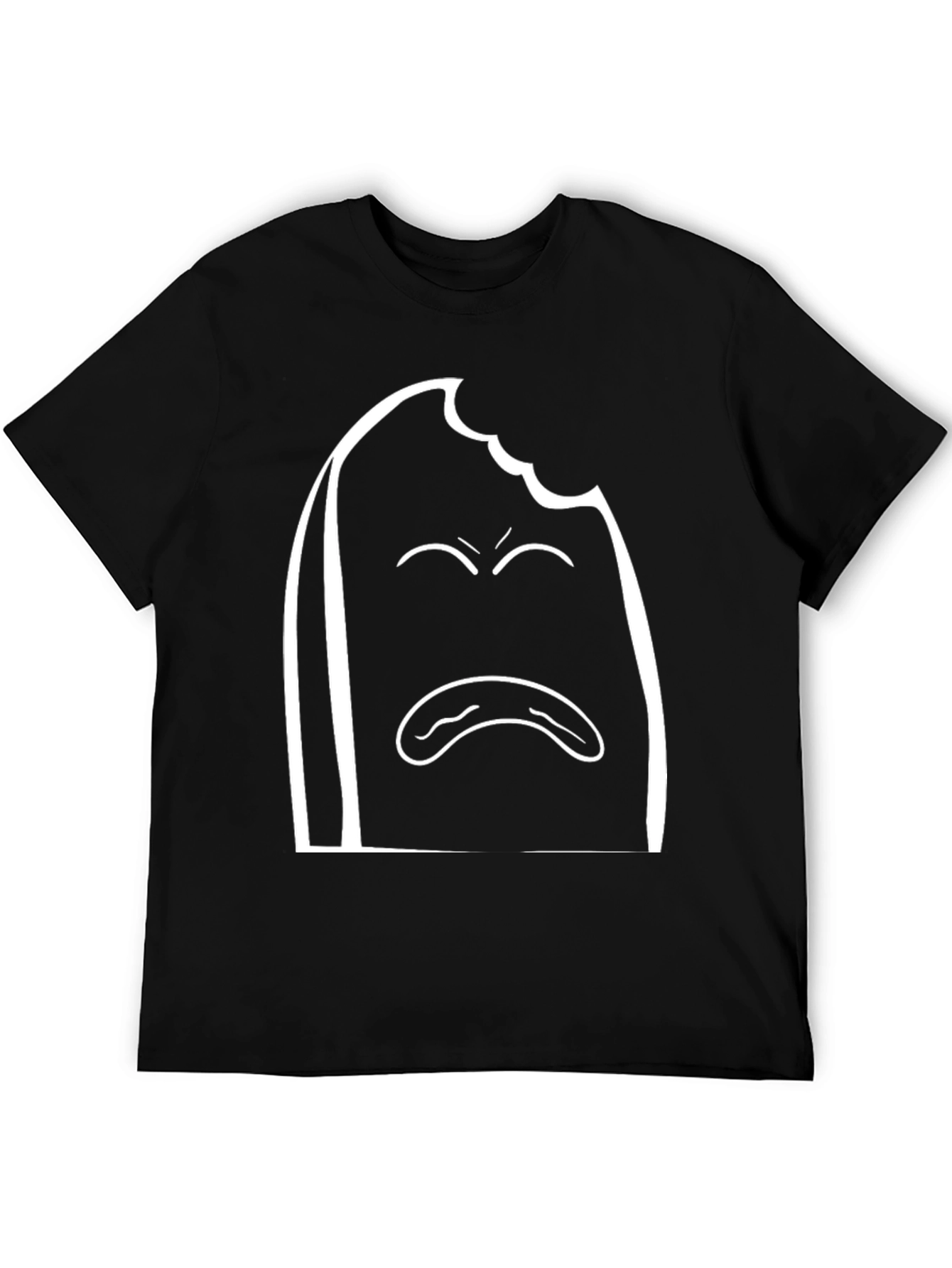 Bitten Bread Sad Face T-Shirt - Soft Cotton Tee
