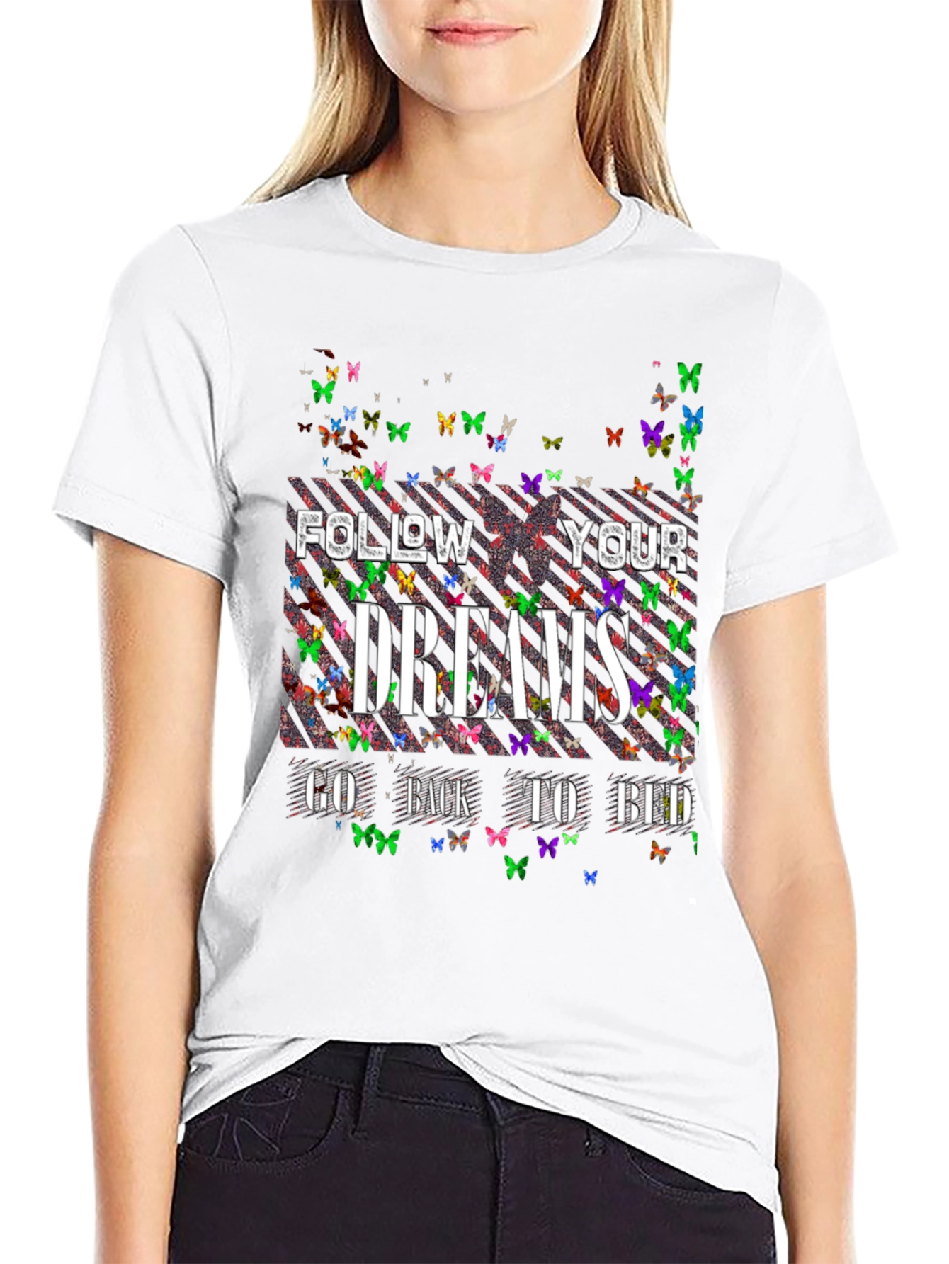 Butterfly Dreams T-Shirt - Black Novelty Tee