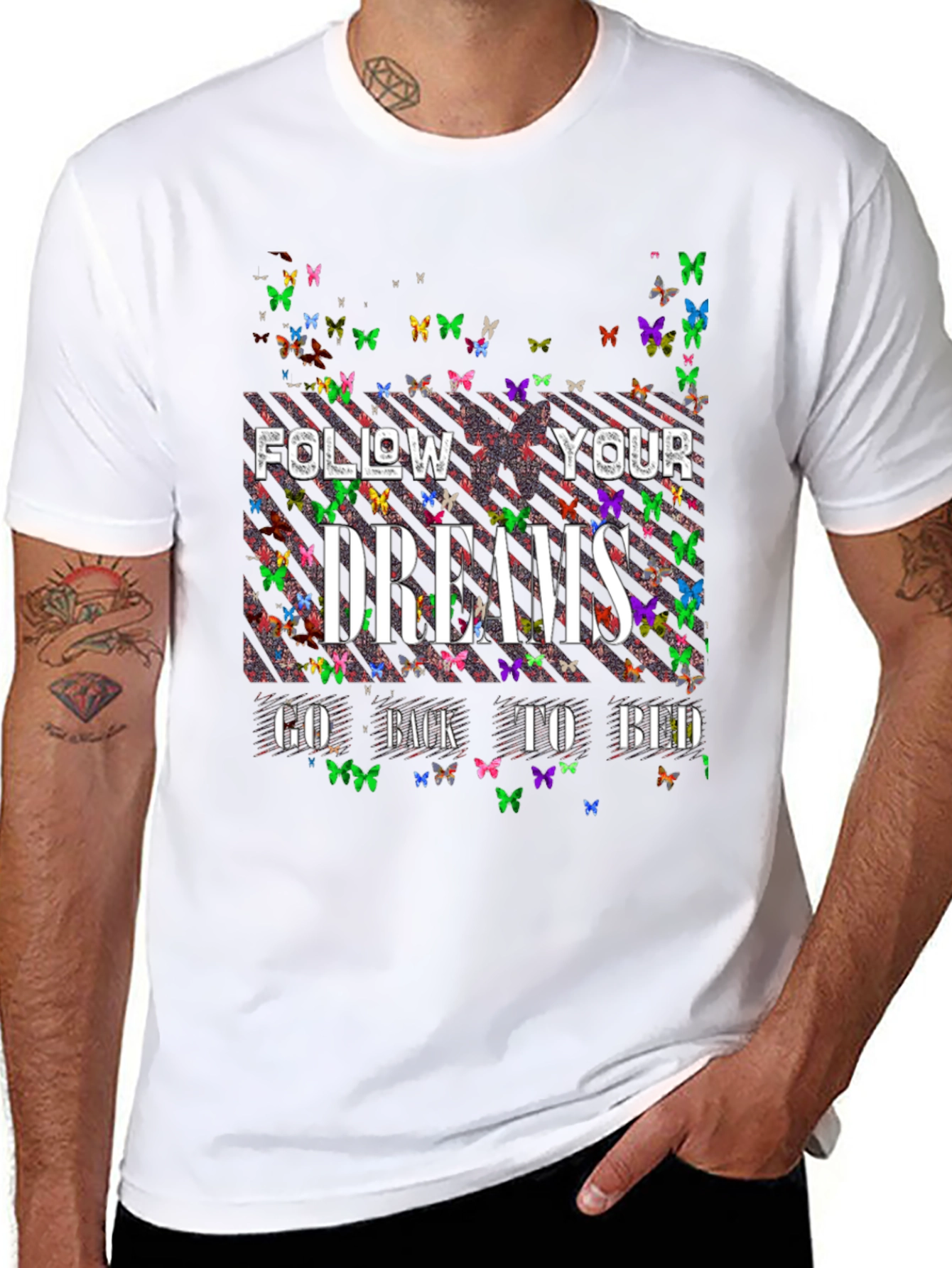 Butterfly Dreams T-Shirt - Black Novelty Tee