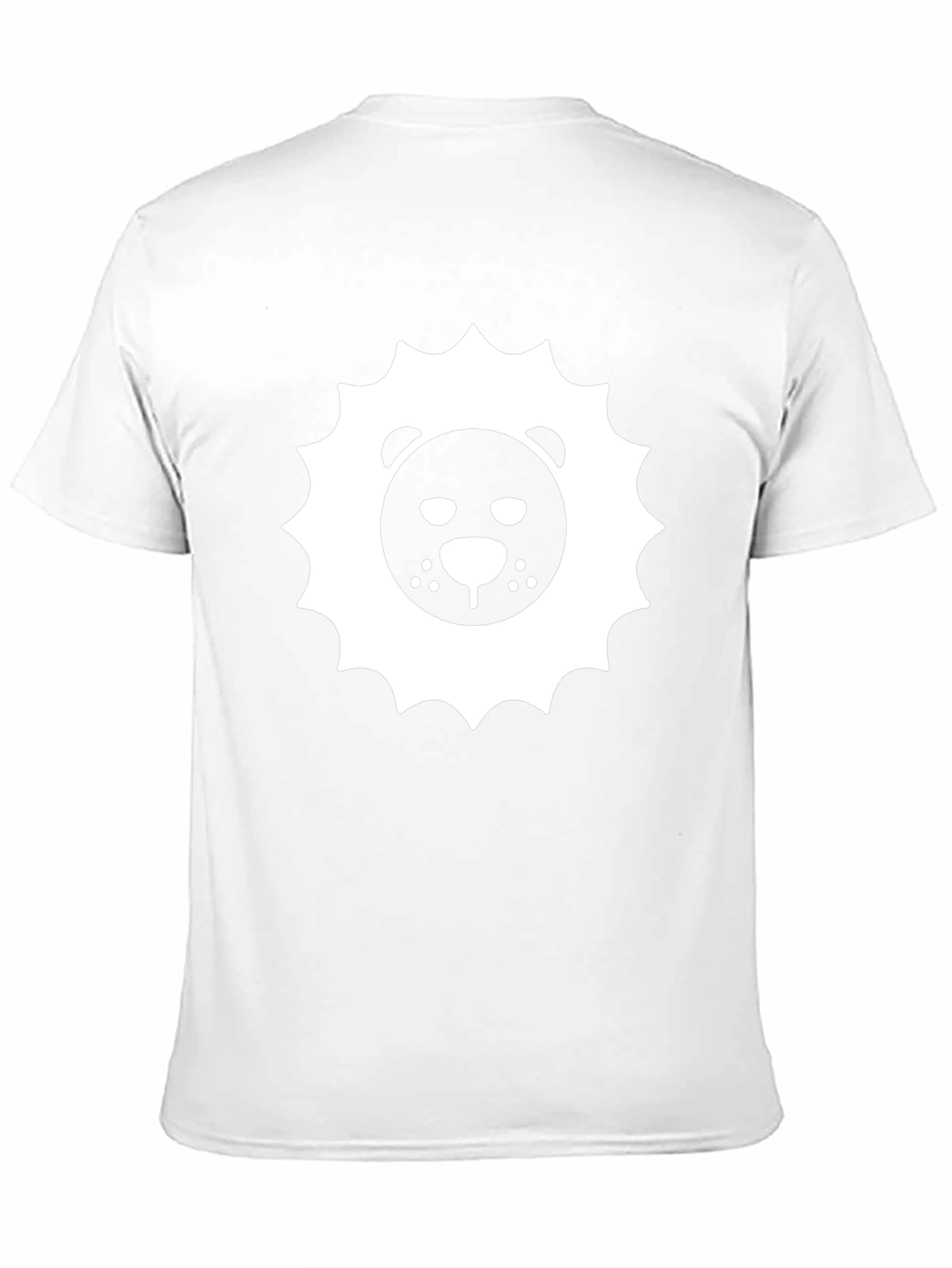 Lion Face Graphic Print Black T-Shirt