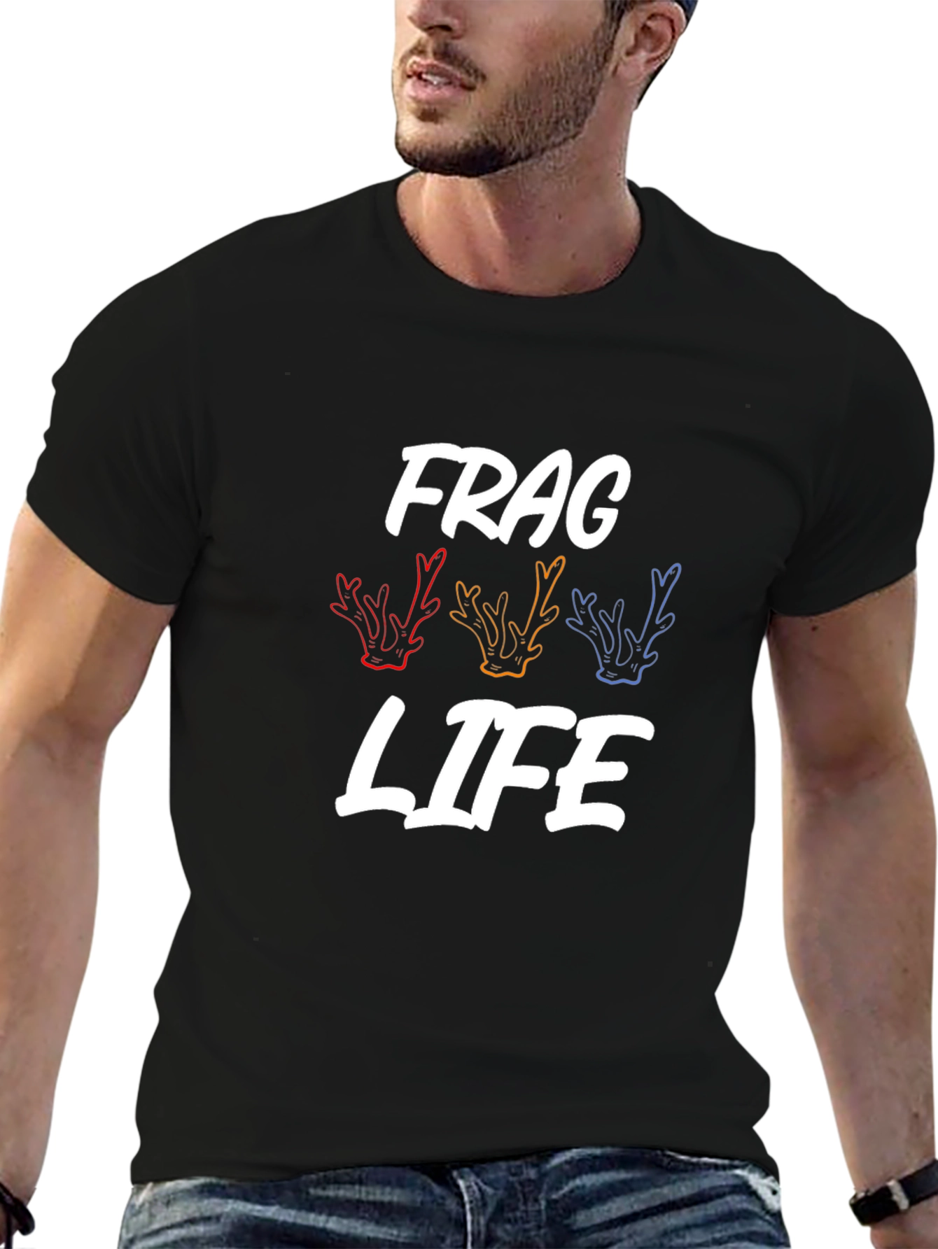 Frag Life Graphic T-Shirt - Black