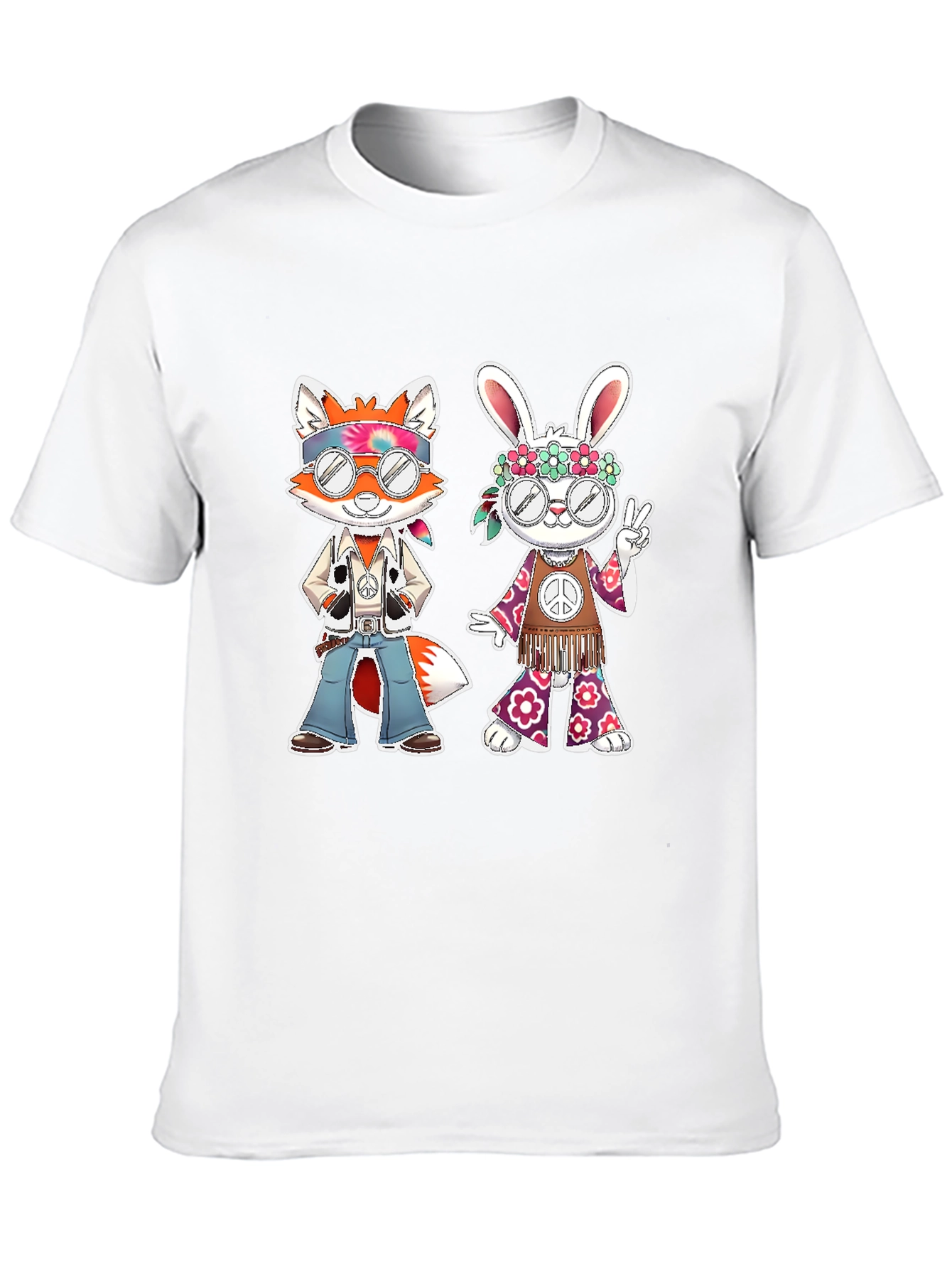 Hippie Fox & Rabbit Graphic Tee