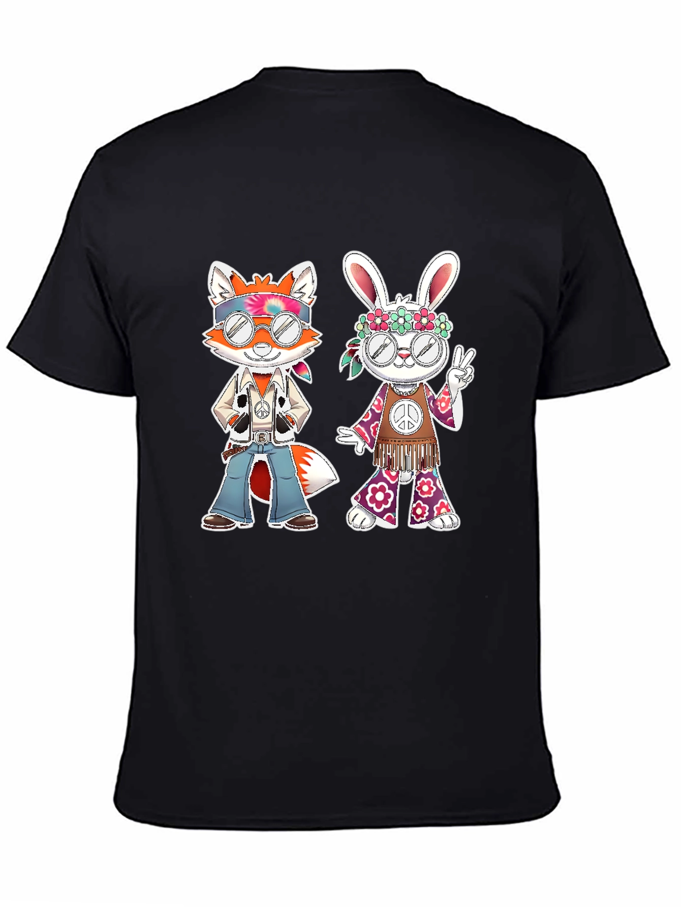 Hippie Fox & Rabbit Graphic Tee