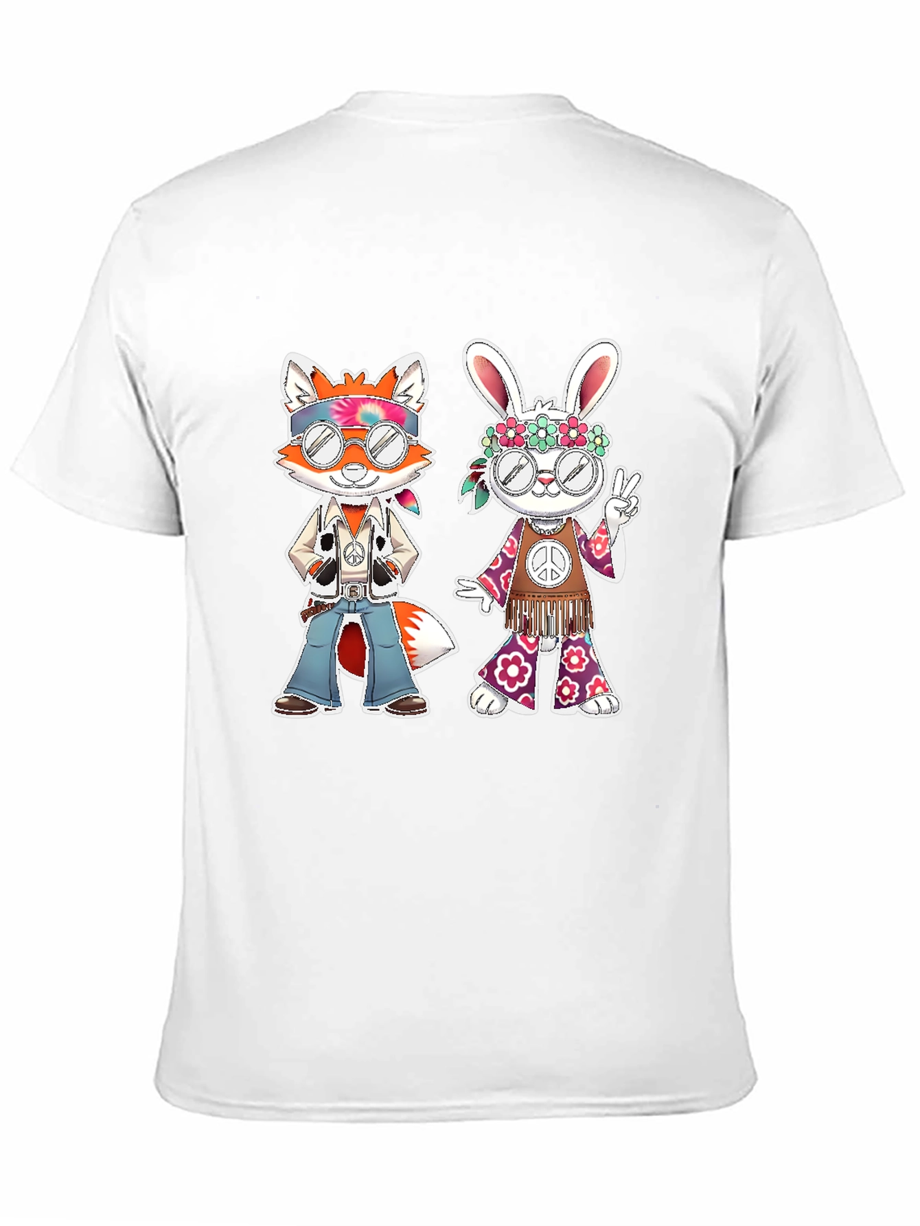 Hippie Fox & Rabbit Graphic Tee