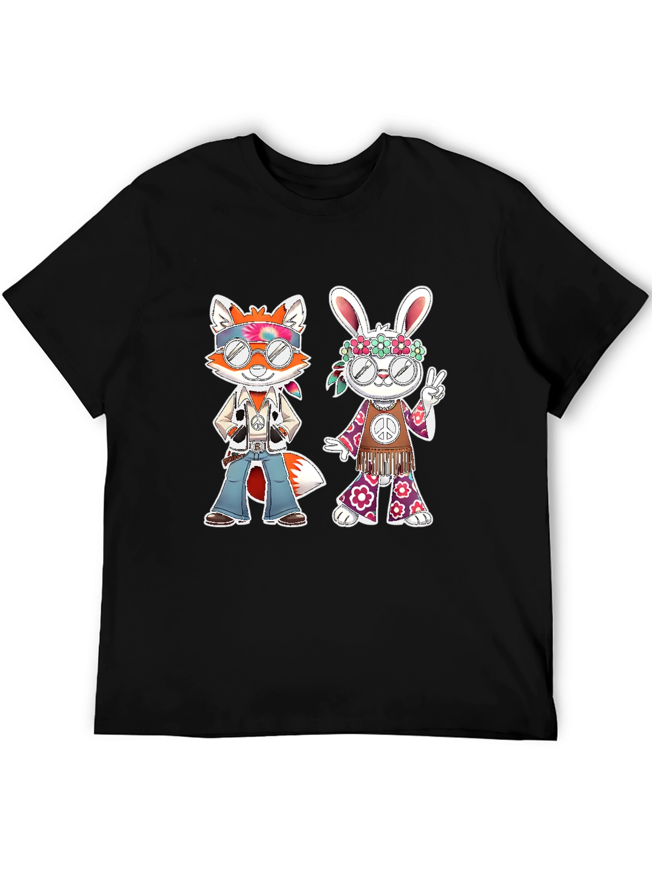 Hippie Fox & Rabbit Graphic Tee