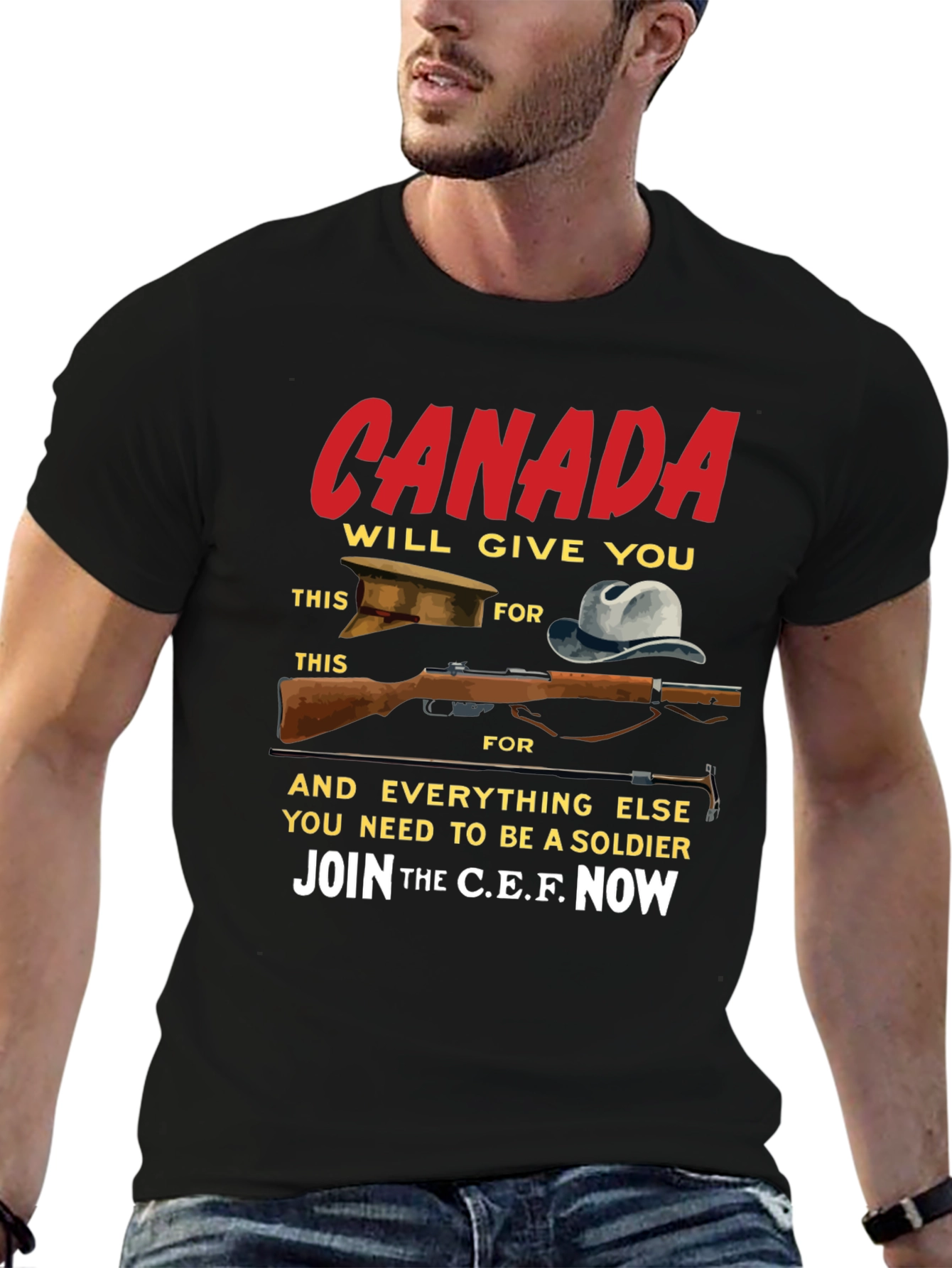 Canada Soldier T-Shirt - Join the C.E.F. Now