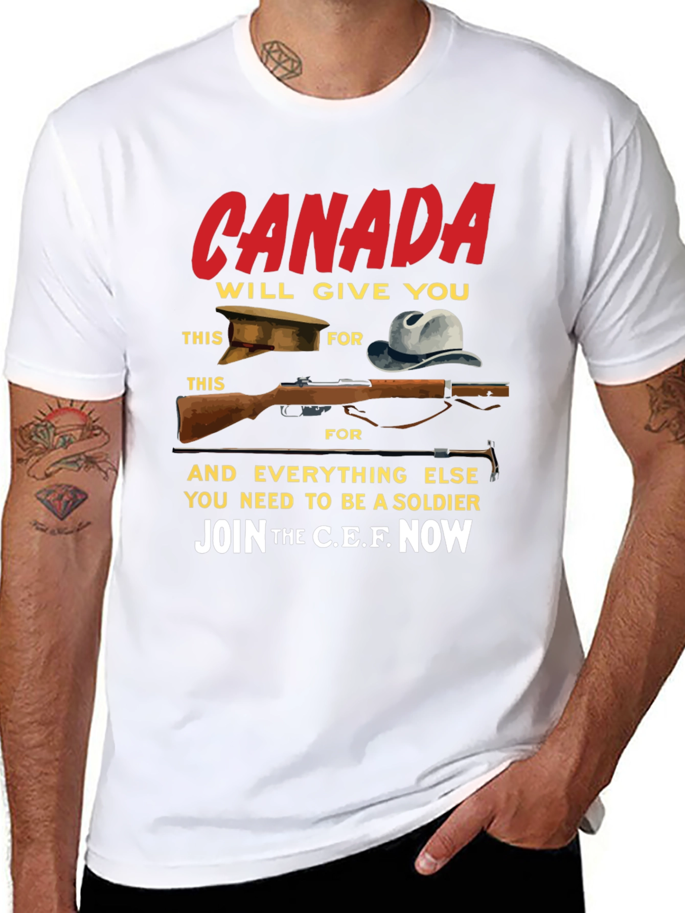Canada Soldier T-Shirt - Join the C.E.F. Now