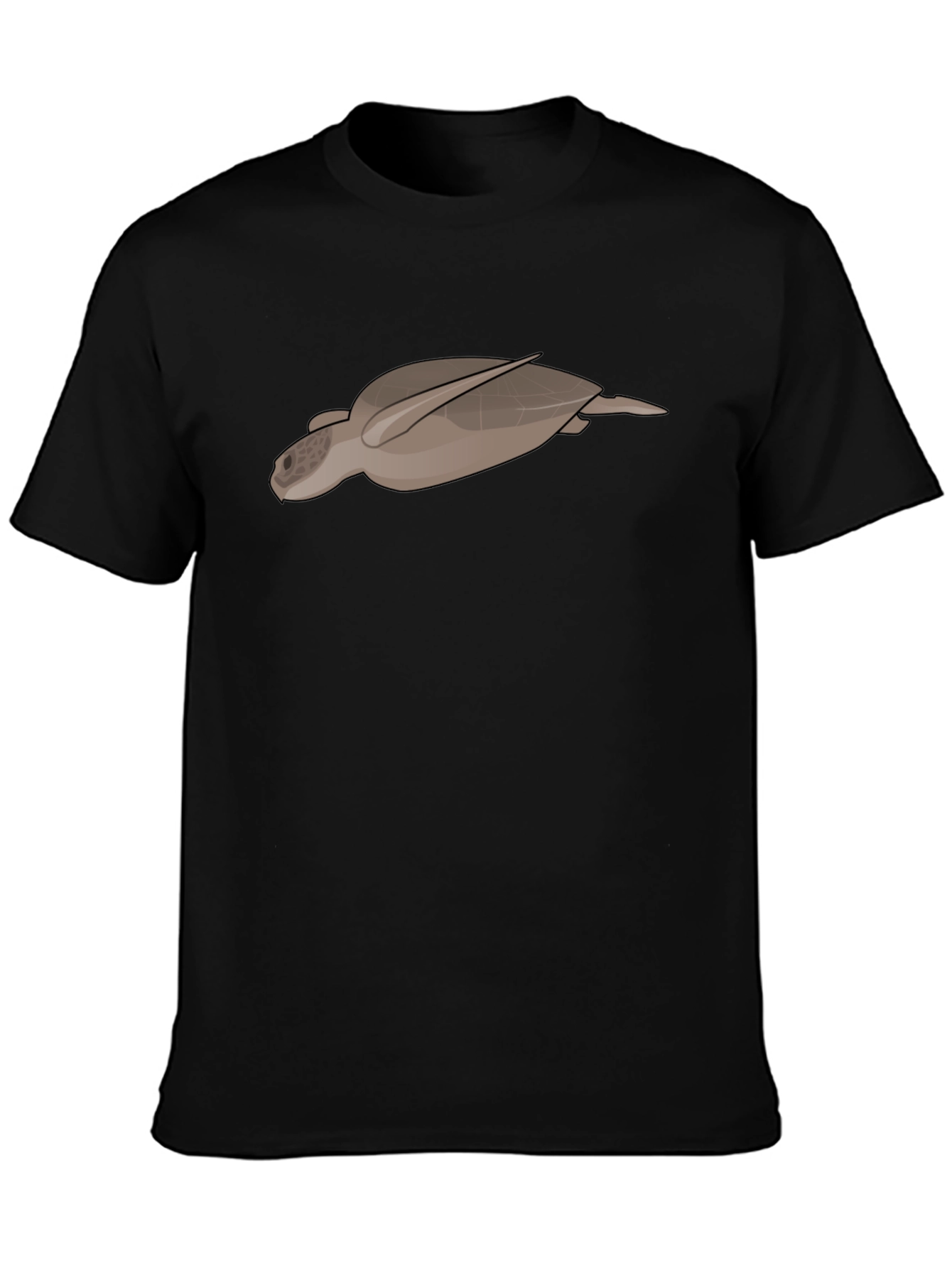 Sea Turtle Graphic Tee - Black Casual T-Shirt