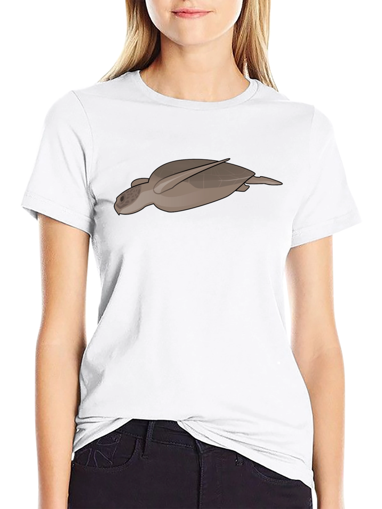 Sea Turtle Graphic Tee - Black Casual T-Shirt