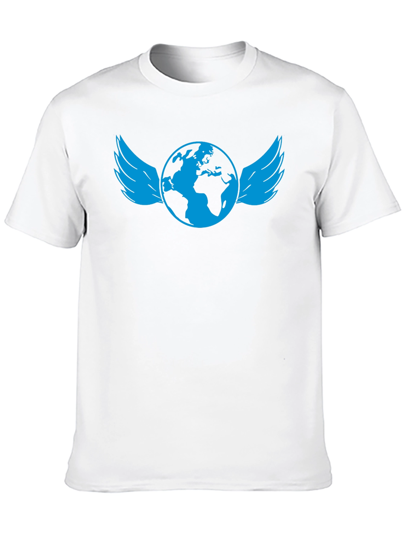 Globe with Wings Graphic Tee - Stylish Black T-Shirt