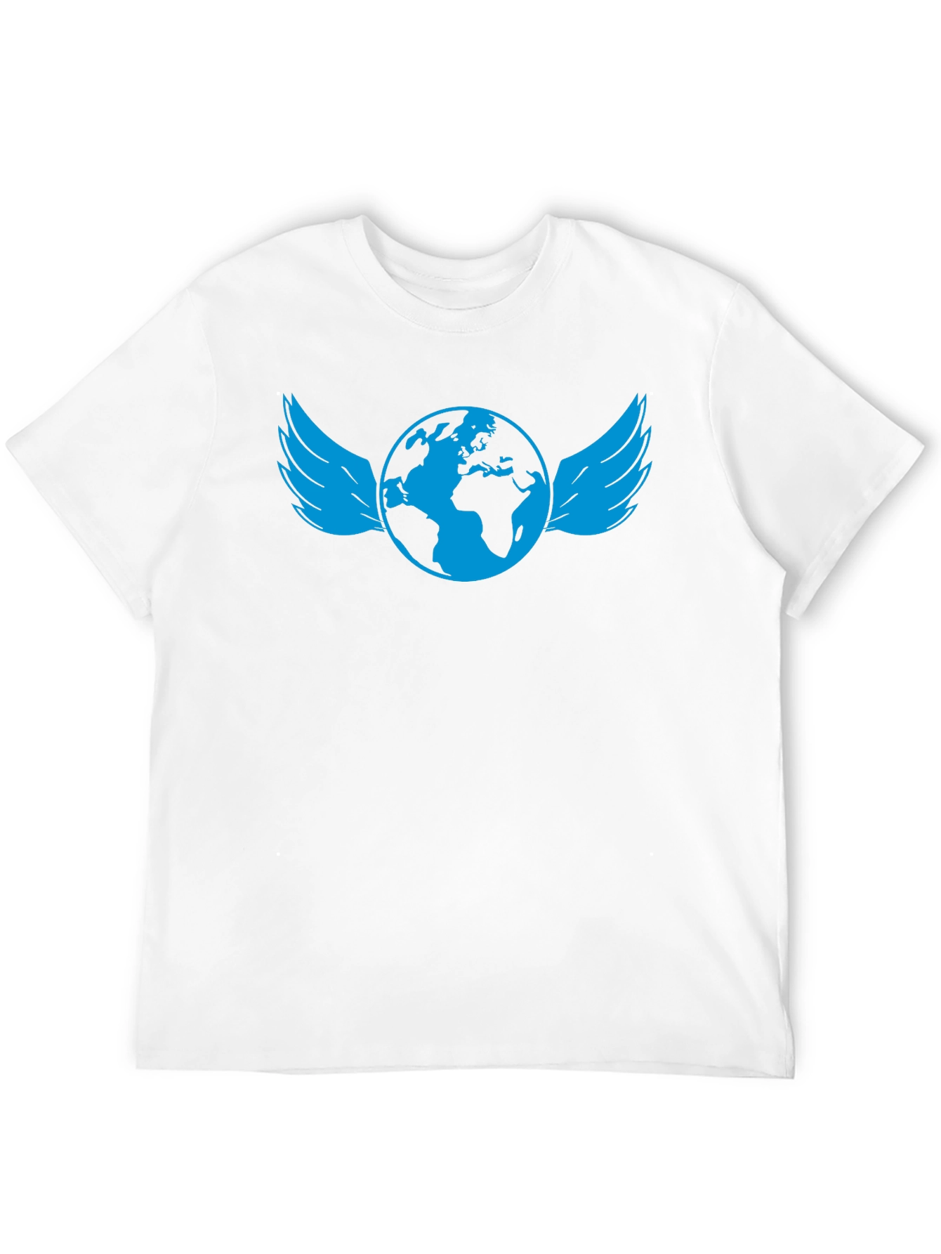 Globe with Wings Graphic Tee - Stylish Black T-Shirt