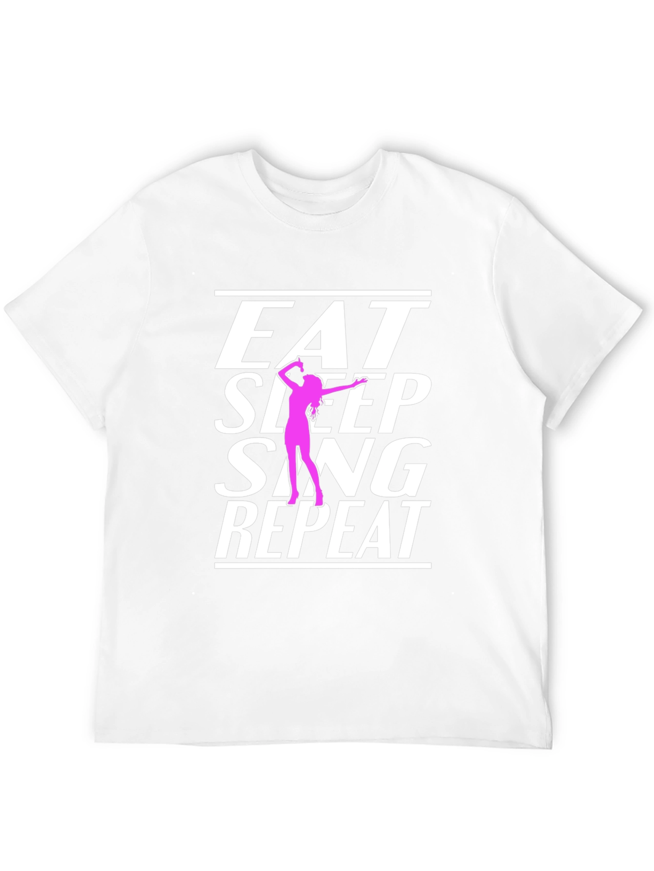 Eat Sleep Sing Repeat Black T-Shirt