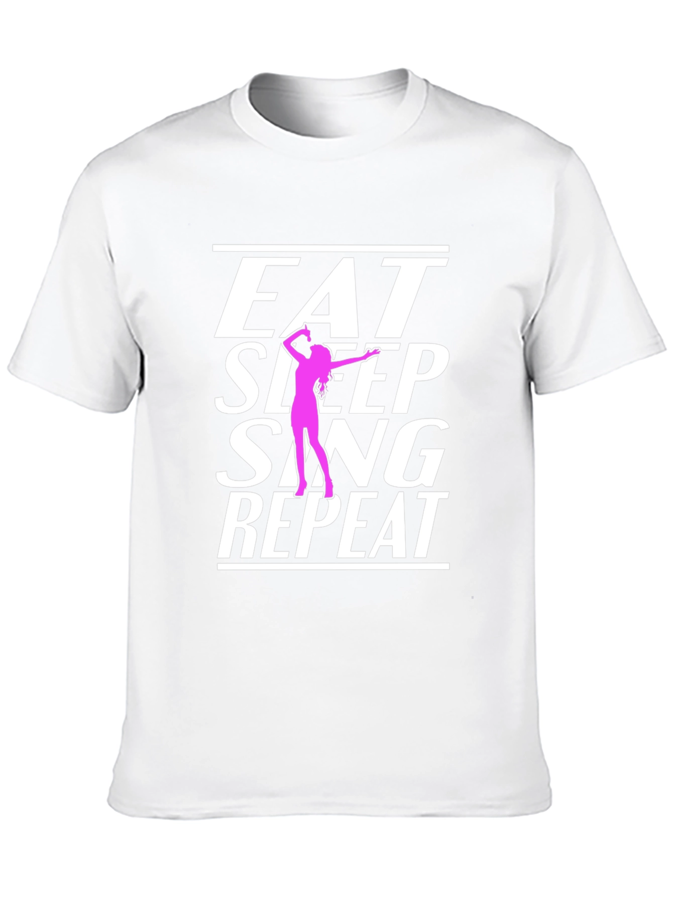 Eat Sleep Sing Repeat Black T-Shirt