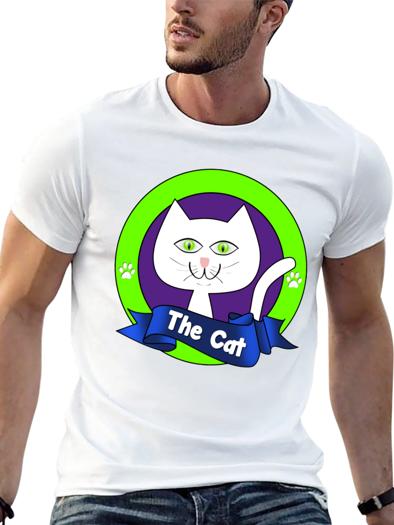 The Cat Graphic Tee - Purrfectly Stylish Black T-Shirt