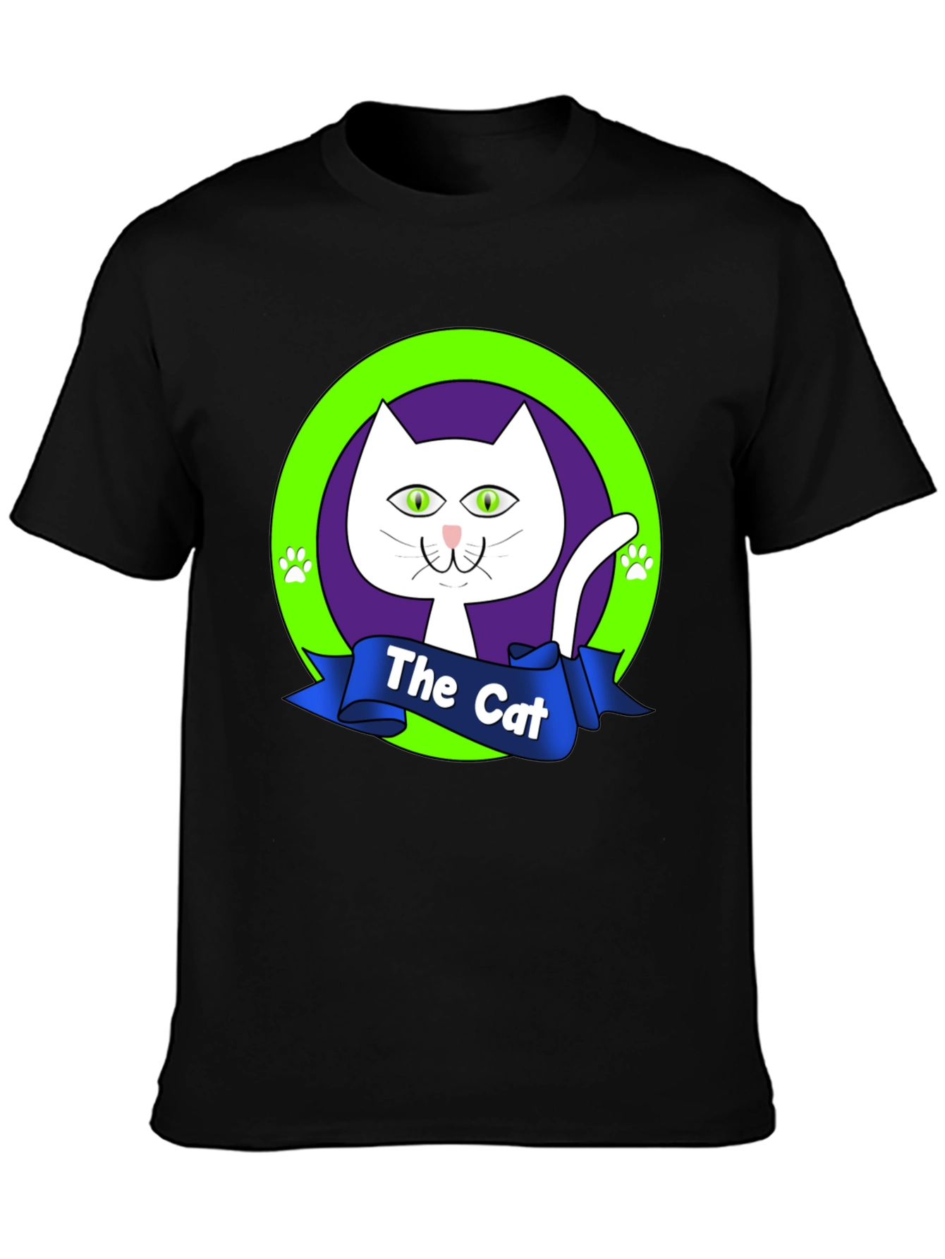 The Cat Graphic Tee - Purrfectly Stylish Black T-Shirt
