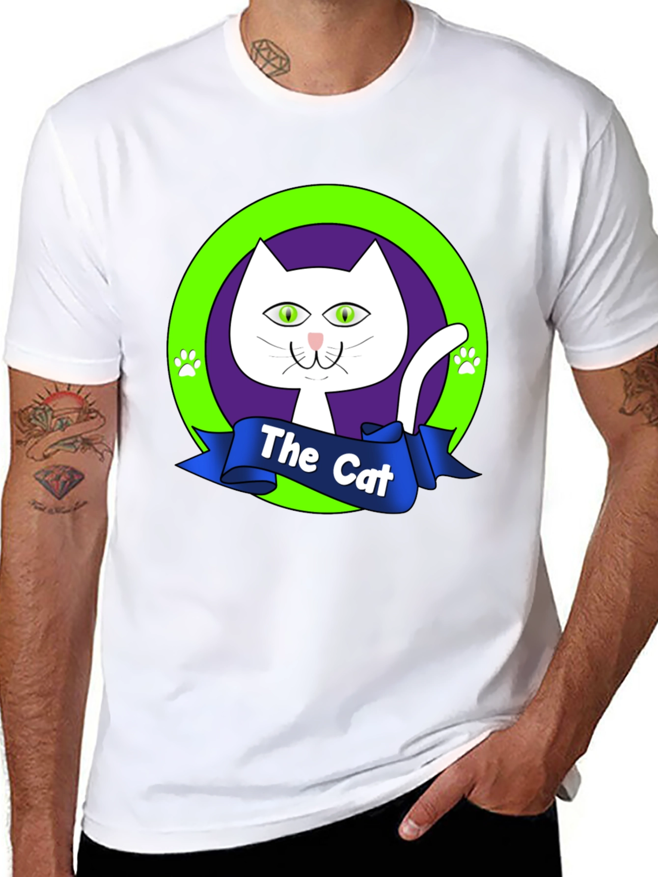 The Cat Graphic Tee - Purrfectly Stylish Black T-Shirt