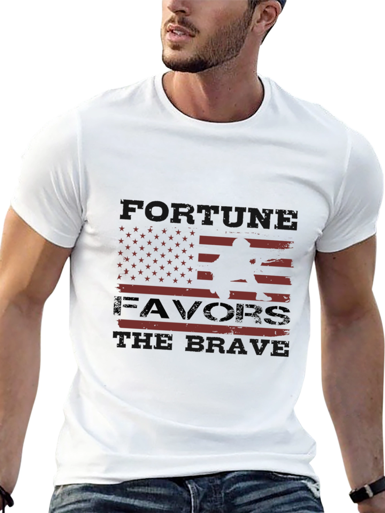 Wrestling USA Flag Graphic T-Shirt