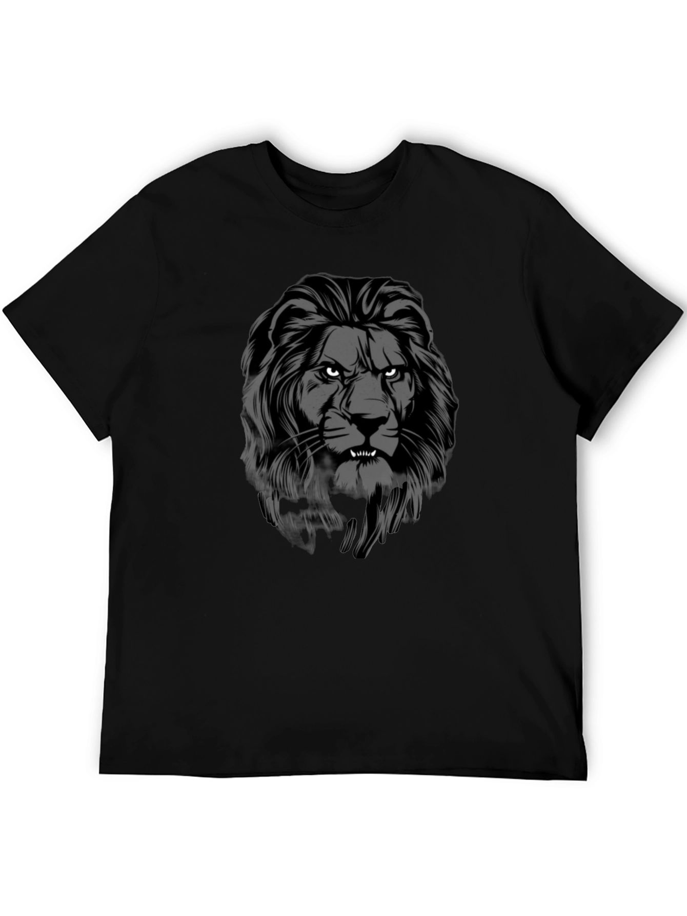 Lion Graphic Black T-Shirt - Bold Style