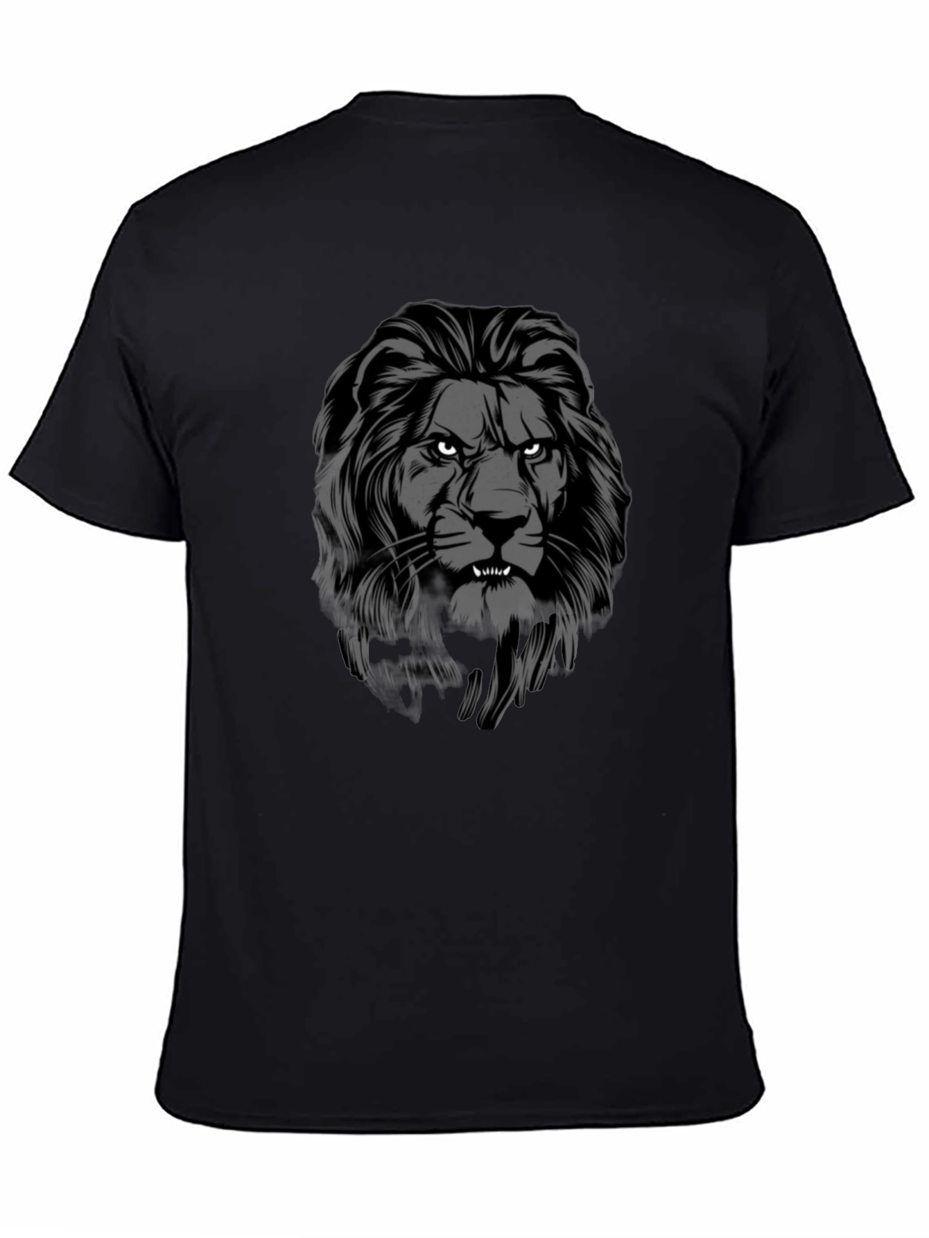 Lion Graphic Black T-Shirt - Bold Style