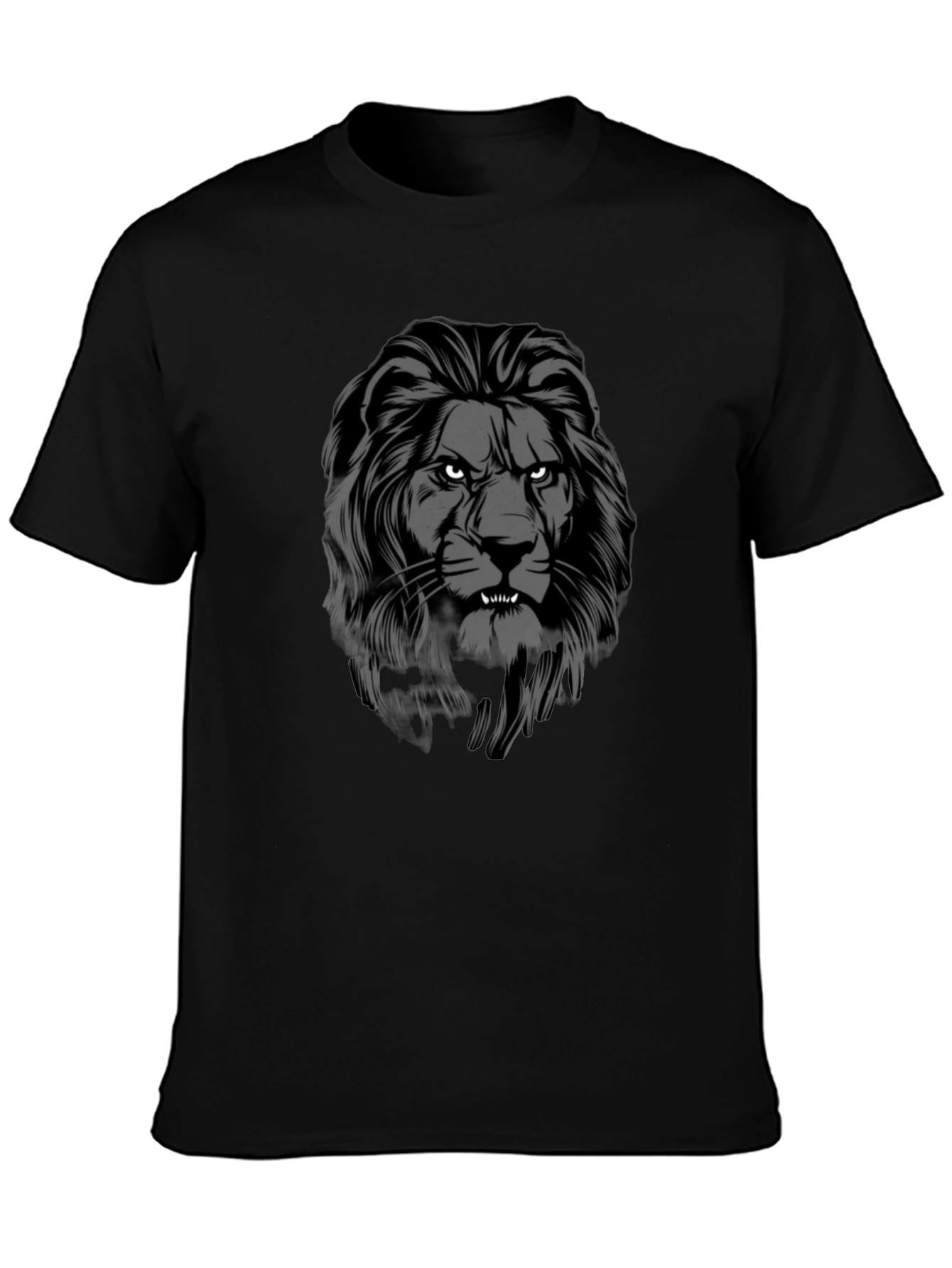 Lion Graphic Black T-Shirt - Bold Style
