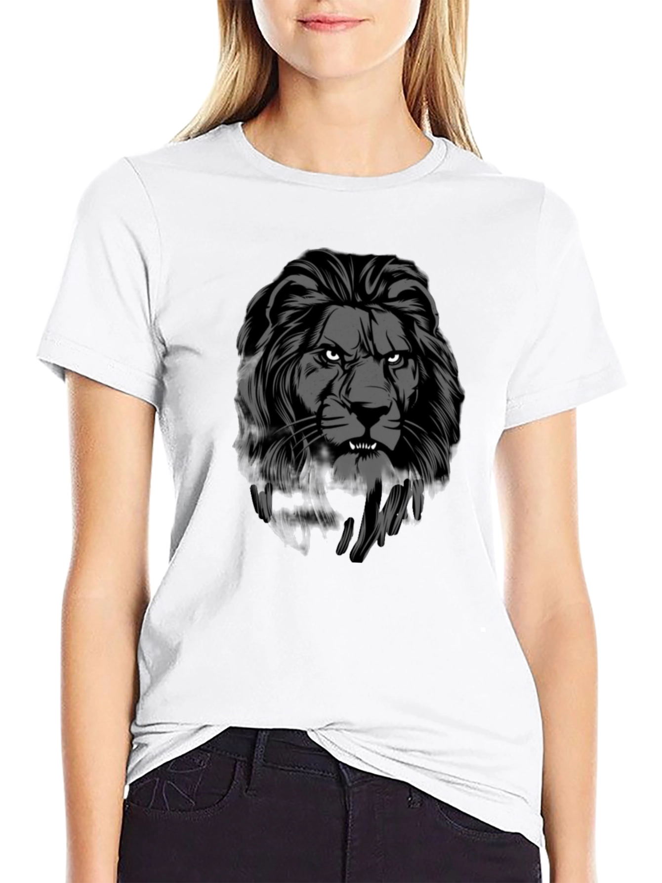 Lion Graphic Black T-Shirt - Bold Style