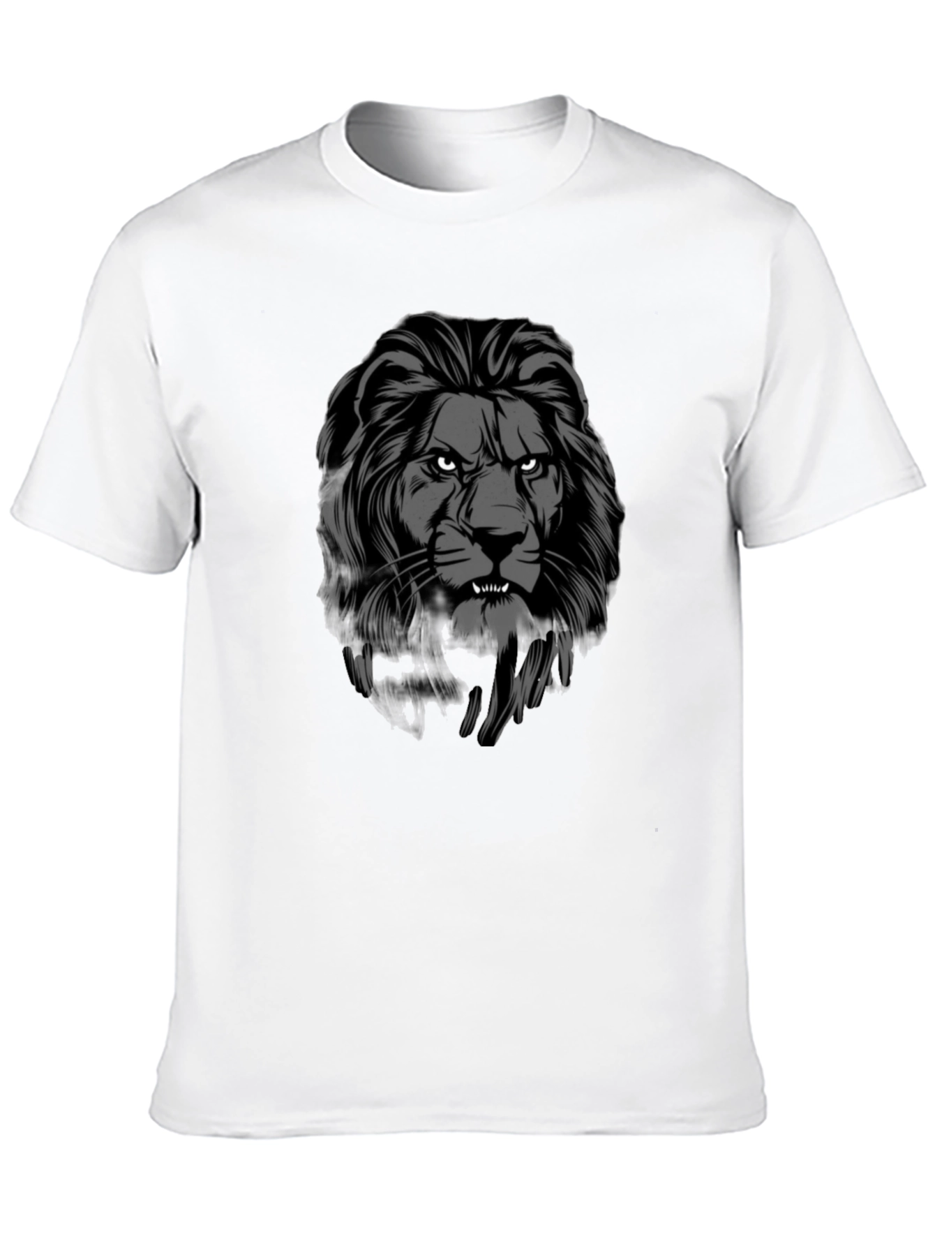 Lion Graphic Black T-Shirt - Bold Style