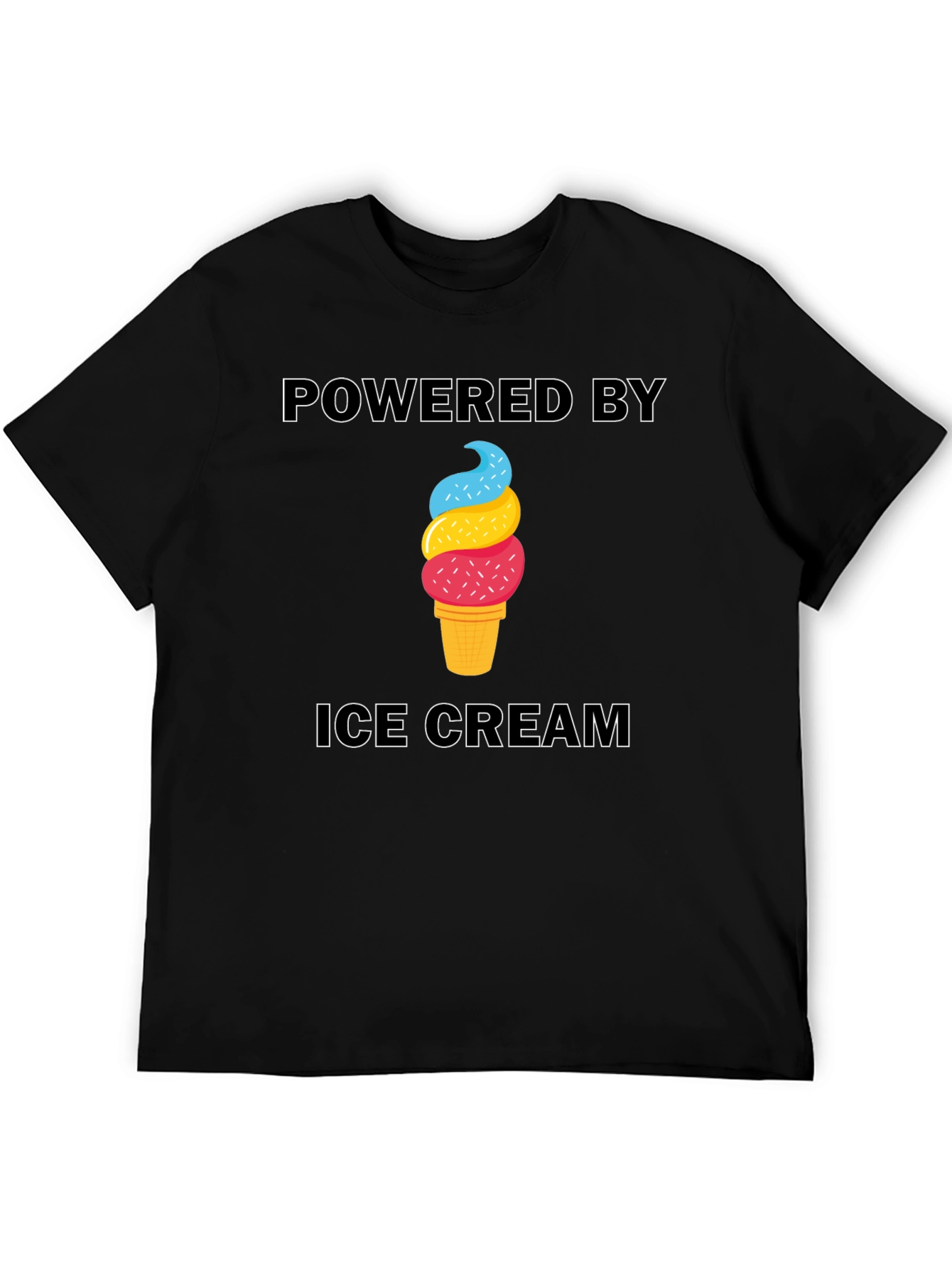 Powered by Ice Cream T-Shirt - Novelty Tee