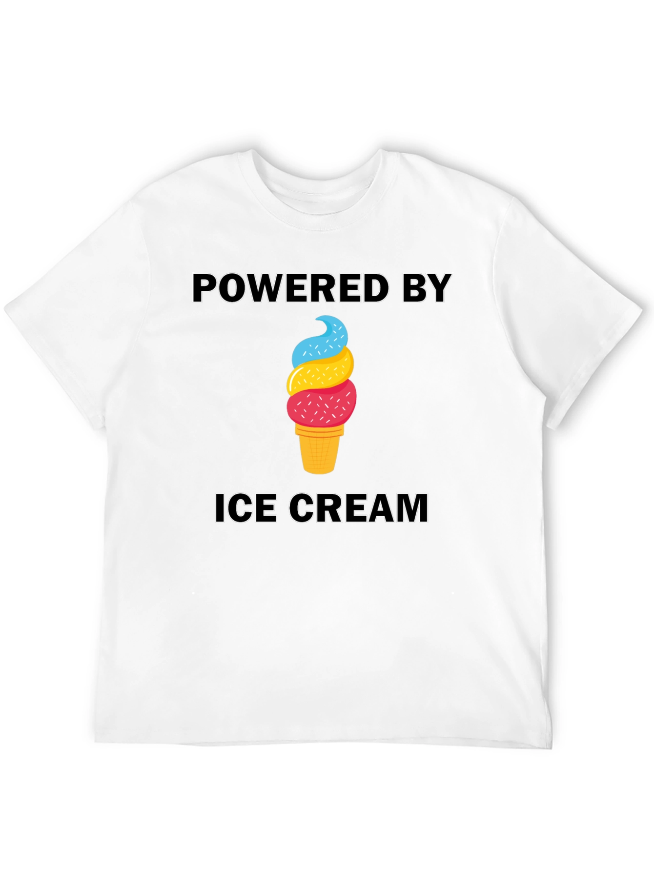 Powered by Ice Cream T-Shirt - Novelty Tee