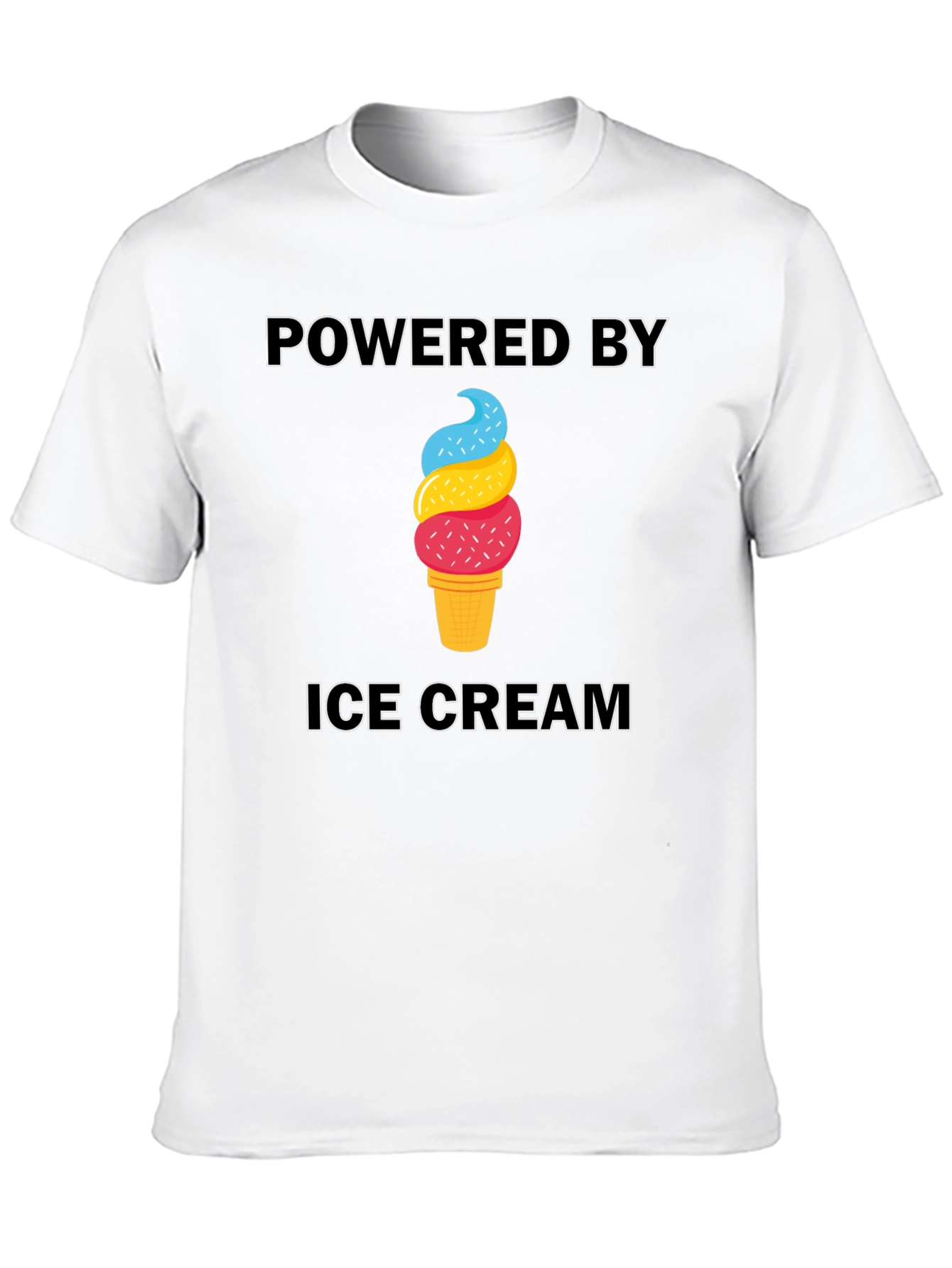 Powered by Ice Cream T-Shirt - Novelty Tee