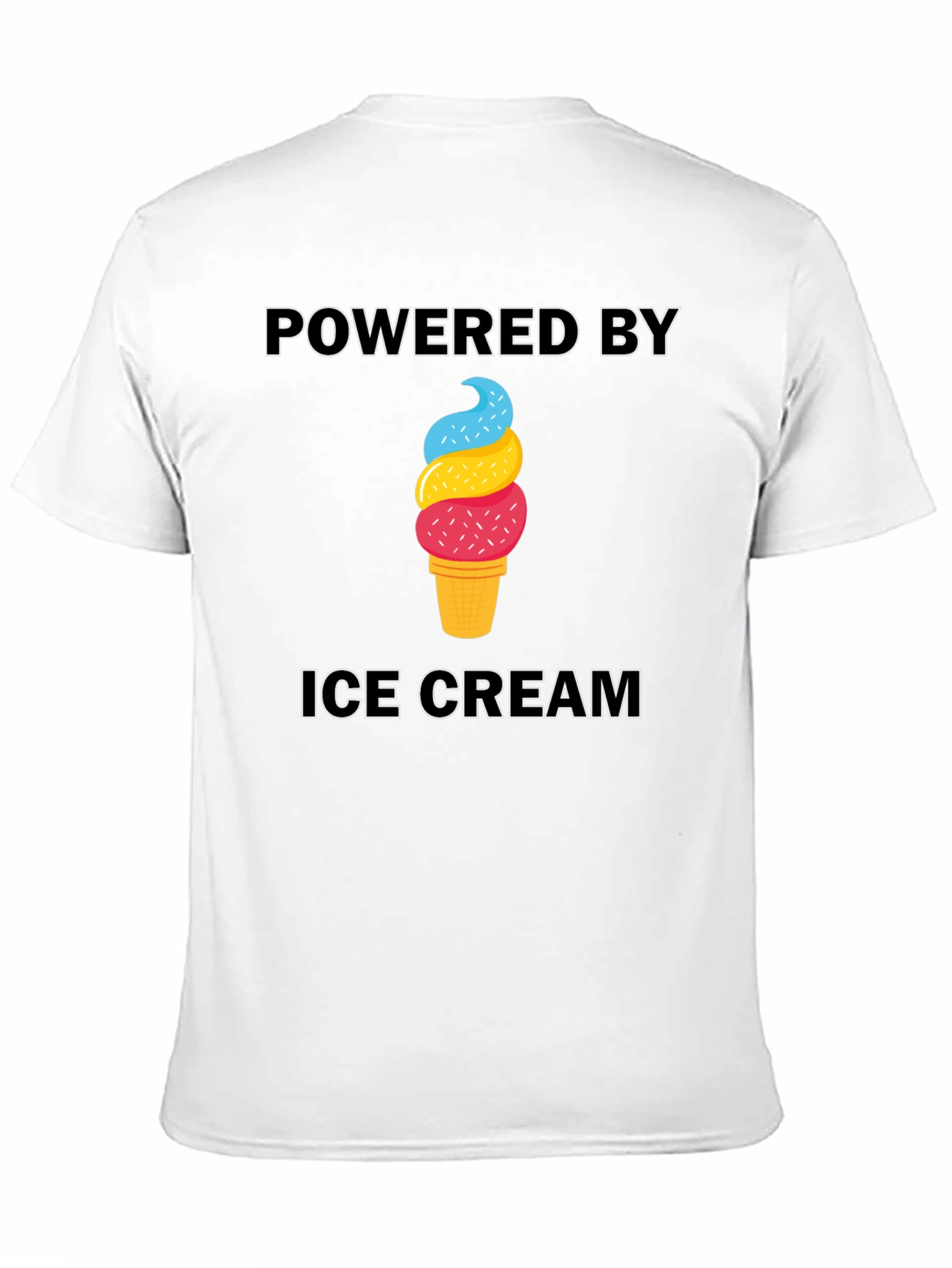 Powered by Ice Cream T-Shirt - Novelty Tee