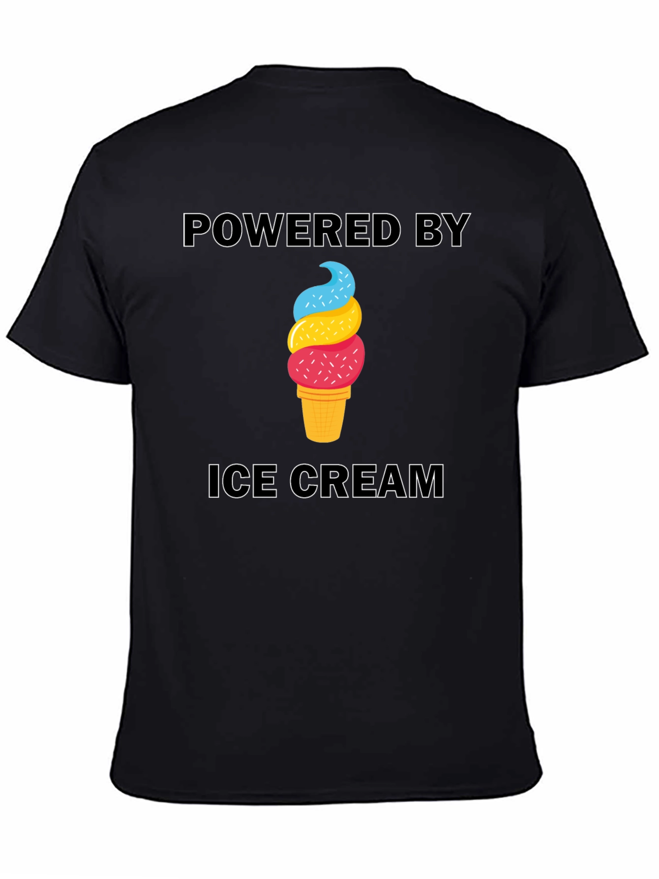 Powered by Ice Cream T-Shirt - Novelty Tee