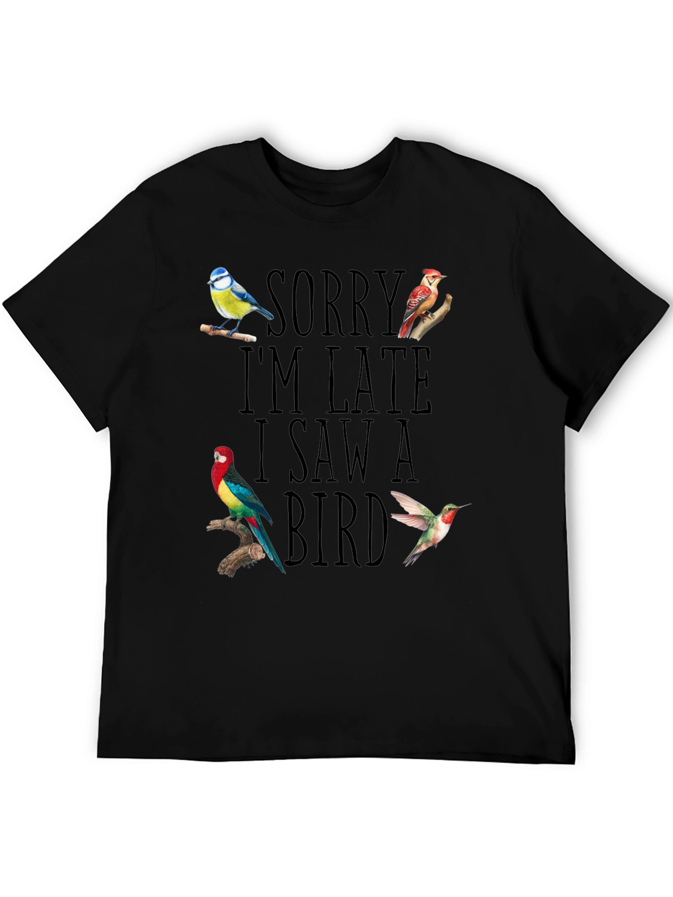 Sorry Im Late I Saw A Bird T-Shirt