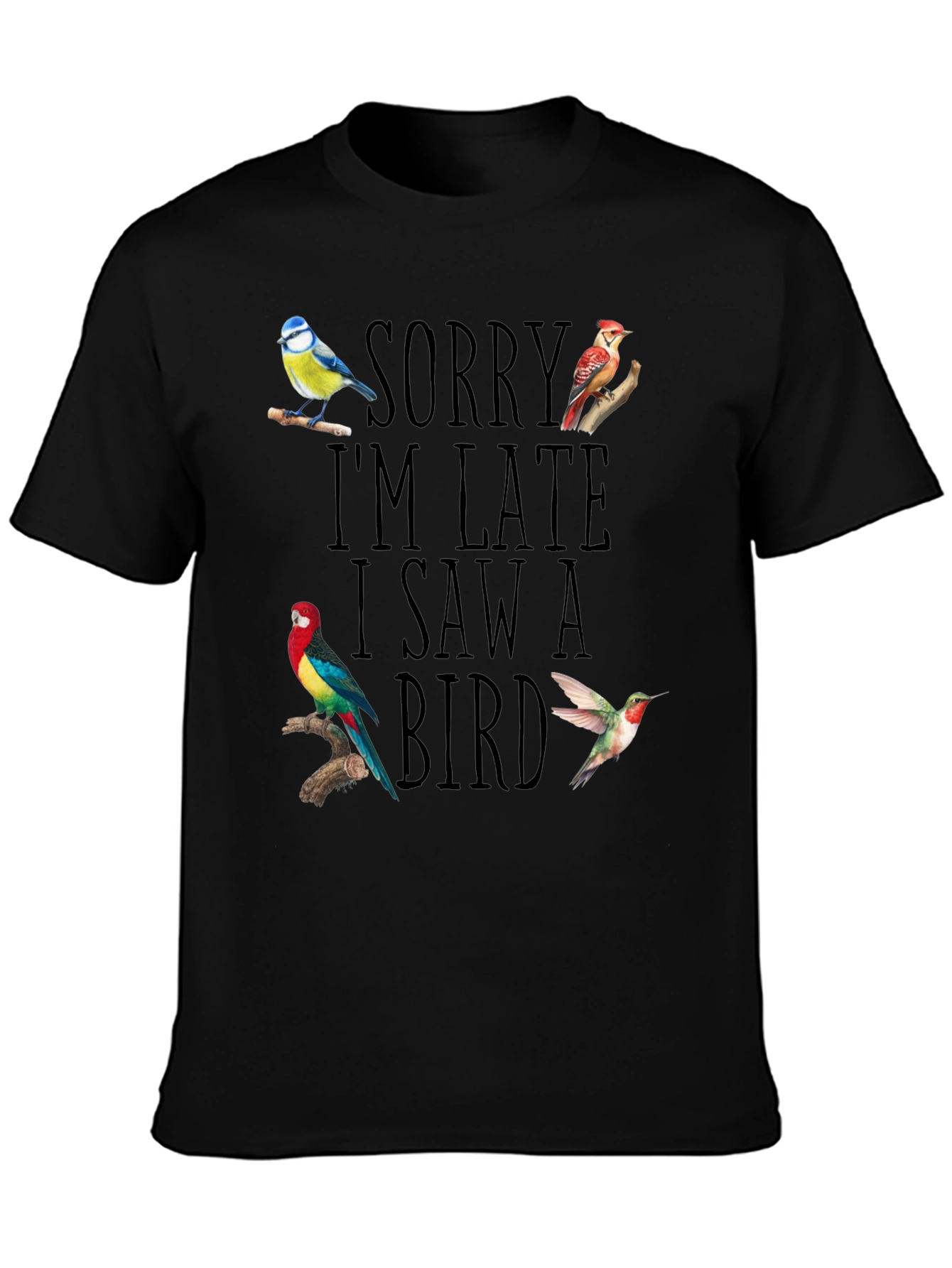 Sorry Im Late I Saw A Bird T-Shirt