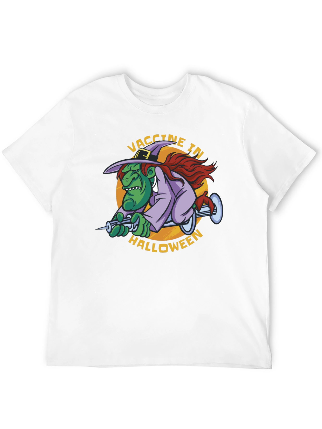 Vaccine in Halloween Witch T-Shirt