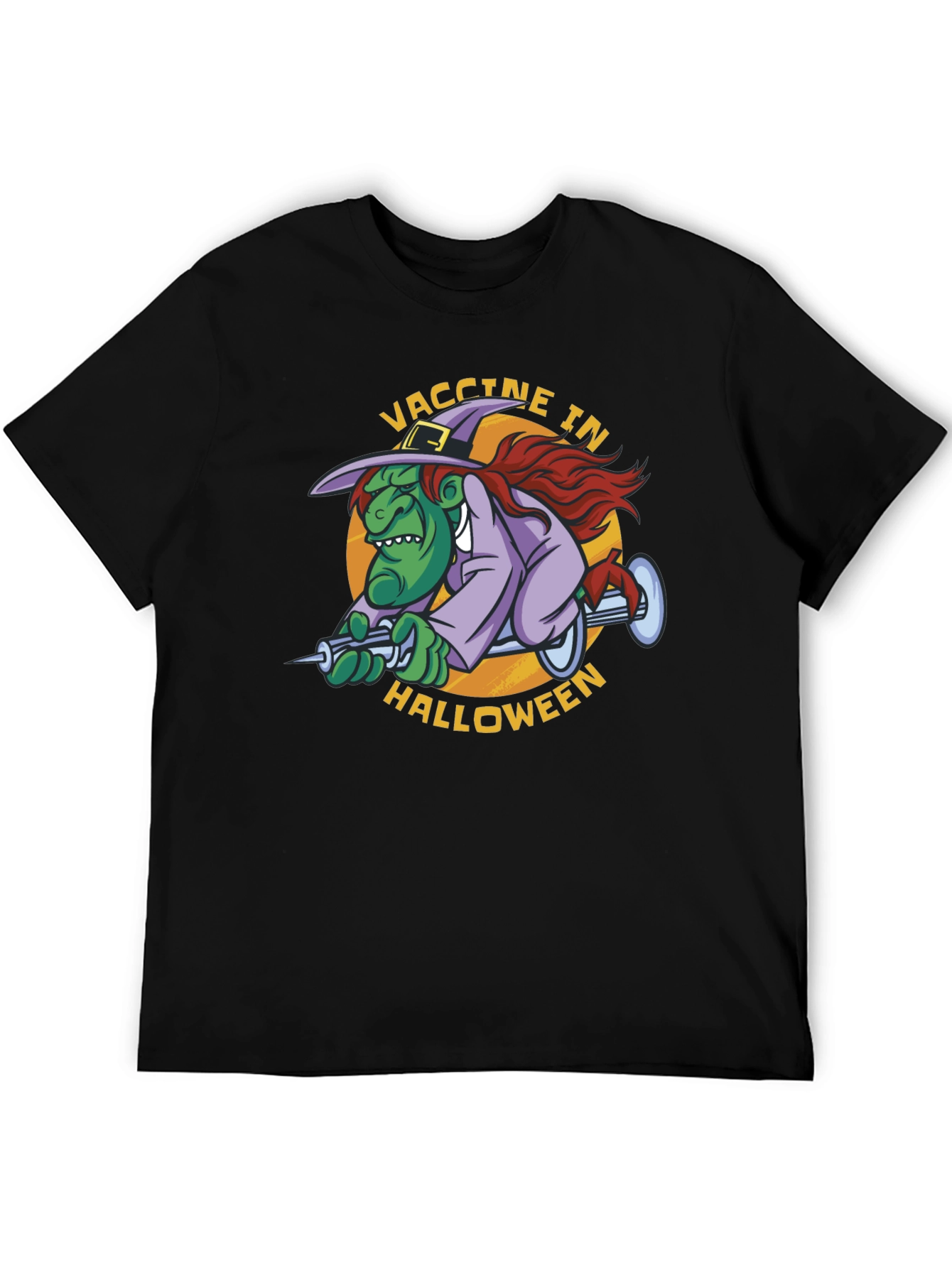 Vaccine in Halloween Witch T-Shirt