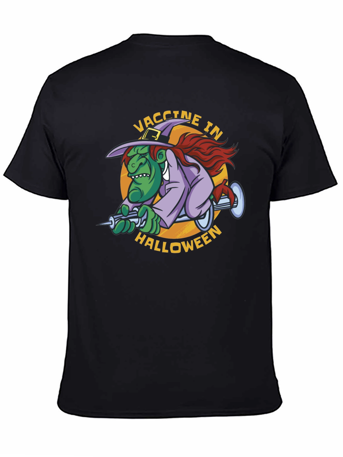 Vaccine in Halloween Witch T-Shirt